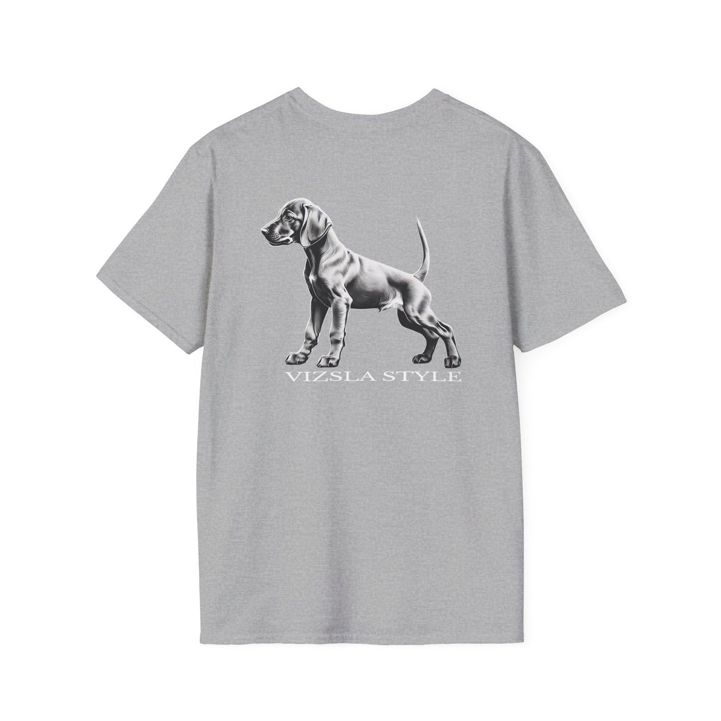 Vizsla Style Puppy w/ Light Text T-Shirt - 2 - Sided