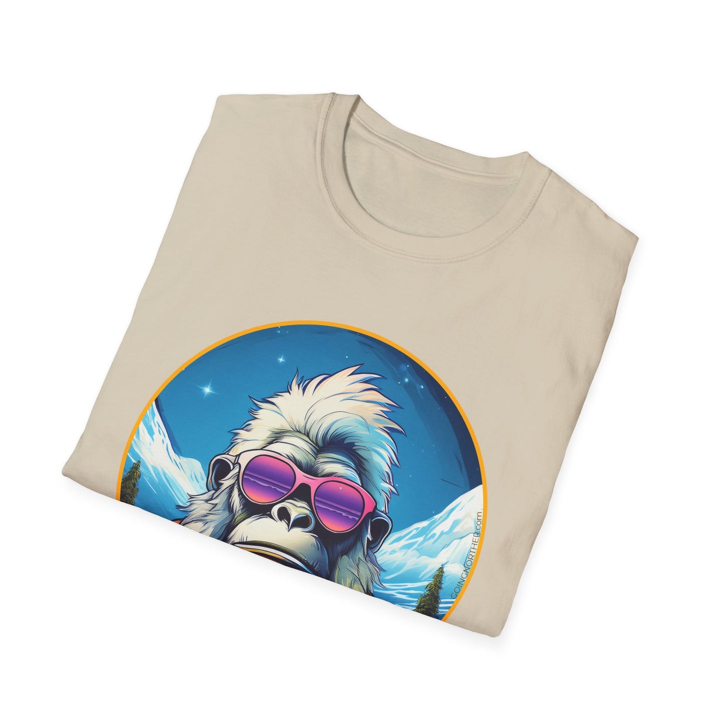 Vizsla Style - Going Norther - Bigfoot T-Shirt - Retro Styled Sasquatch
