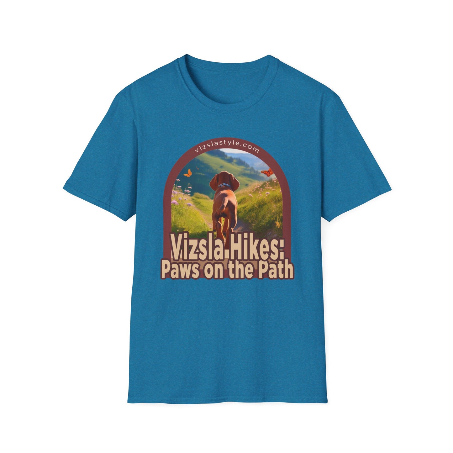 Vizsla Hikes: Paws On The Path Dog t-shirt
