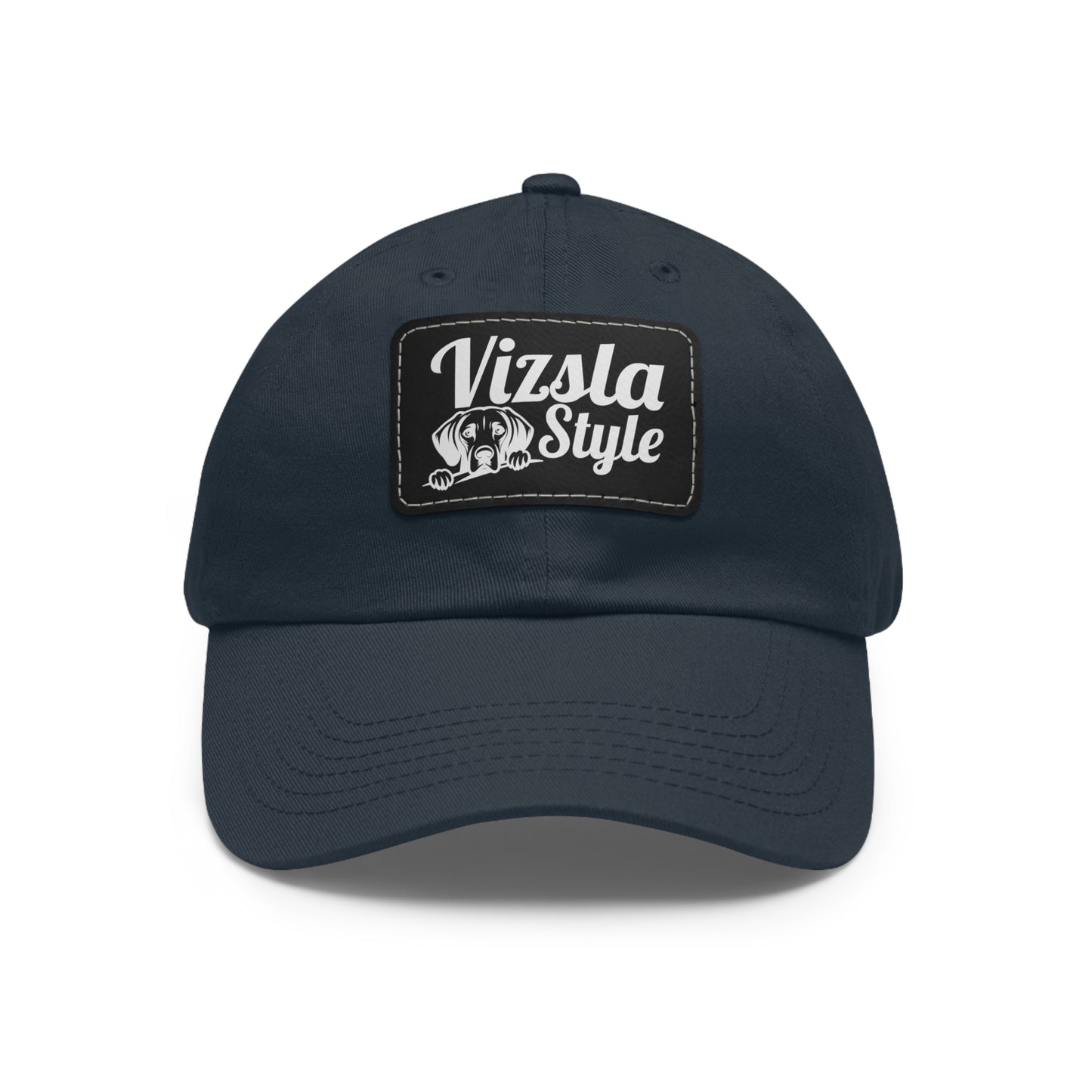 Vizsla Style Leather Patch Dad Hat, Custom Dog Hat, Pet Lover Gift, Outdoor Cap, Adjustable Baseball Hat, Unique Father's Day Gift, Mom Hat