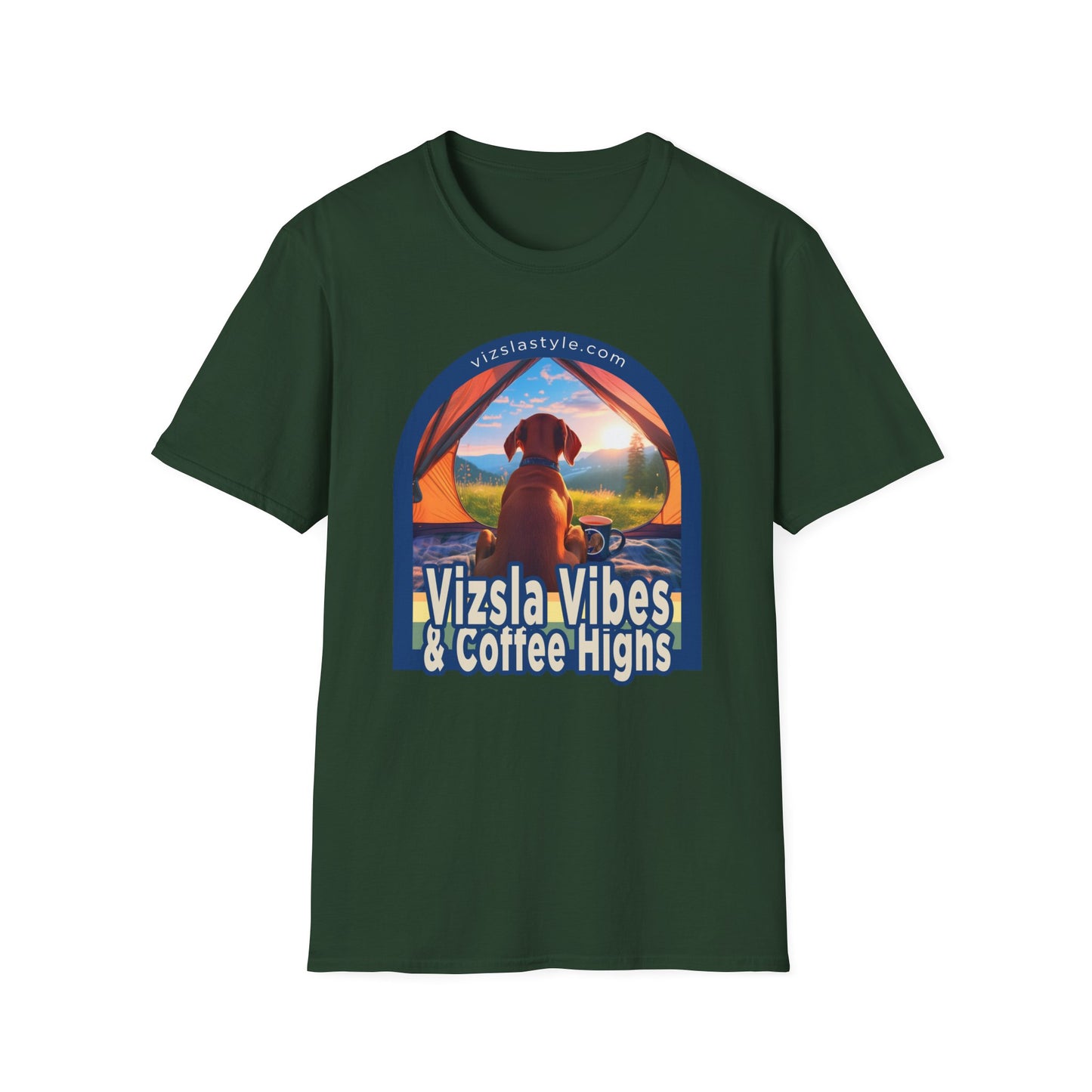 Vizsla Vibes & Coffee Highs! t-shirt