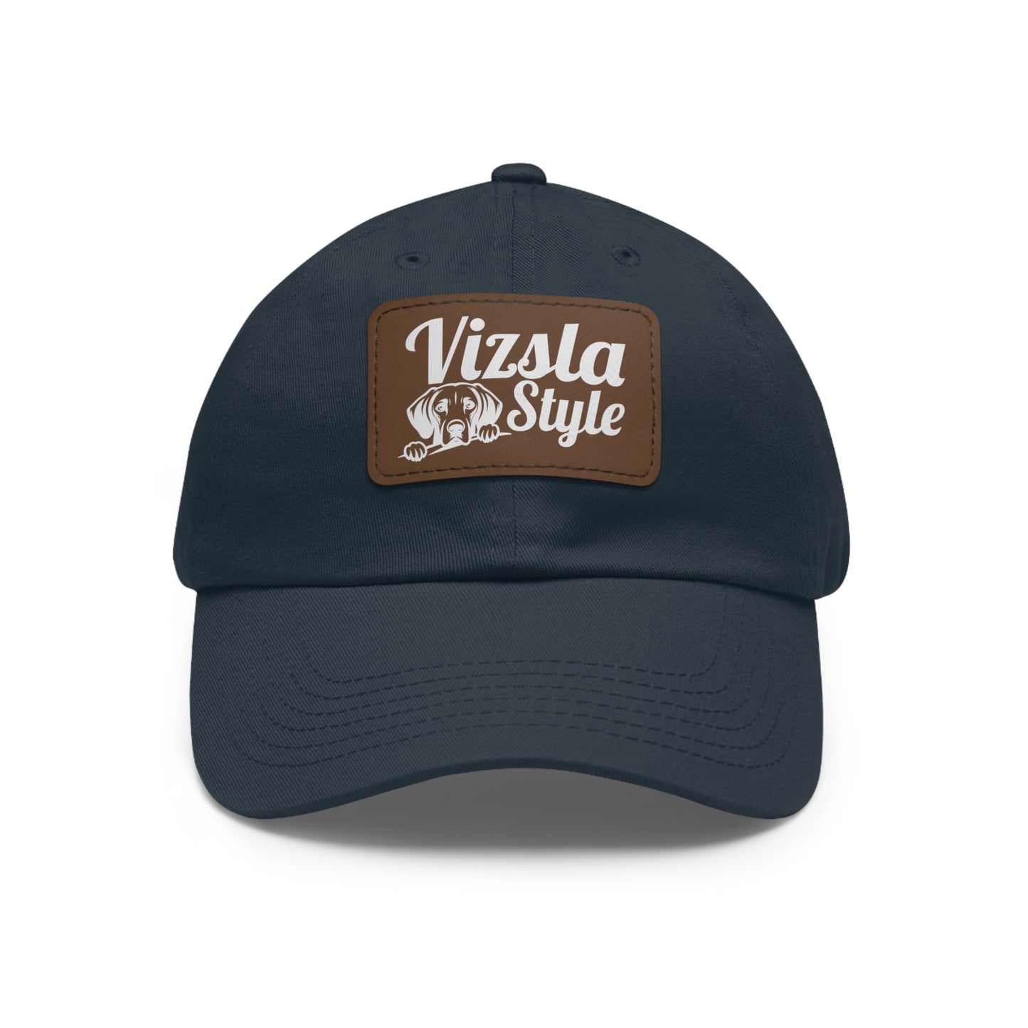 Vizsla Style Leather Patch Dad Hat, Custom Dog Hat, Pet Lover Gift, Outdoor Cap, Adjustable Baseball Hat, Unique Father's Day Gift, Mom Hat