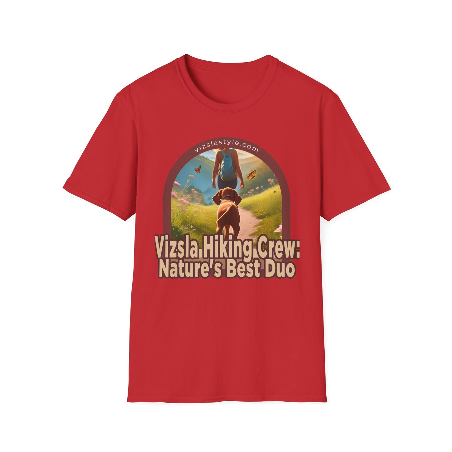 Vizsla Hiking Crew: Nature's Best Duo w/ Hiker t-shirt