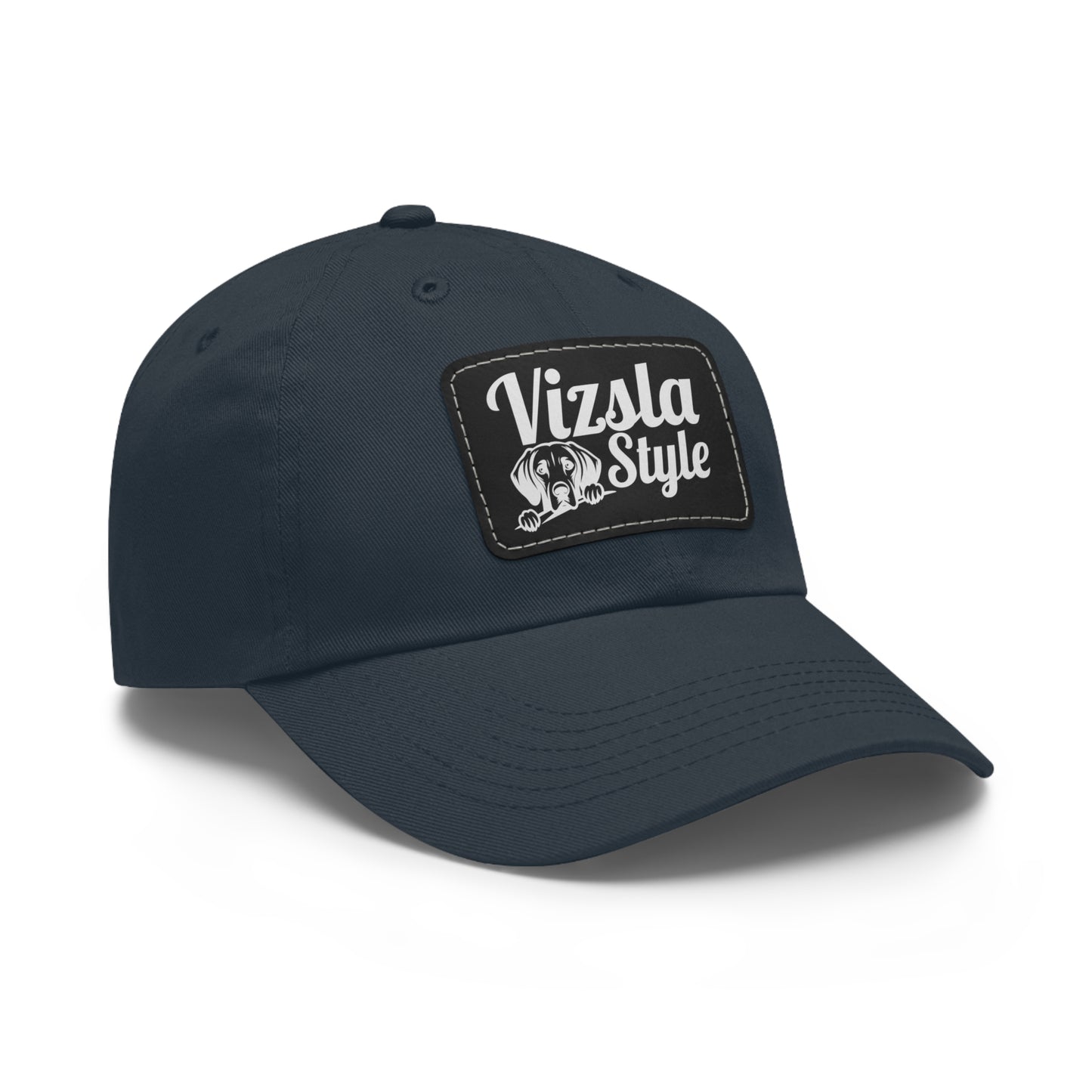 Vizsla Style Leather Patch Dad Hat, Custom Dog Hat, Pet Lover Gift, Outdoor Cap, Adjustable Baseball Hat, Unique Father's Day Gift, Mom Hat