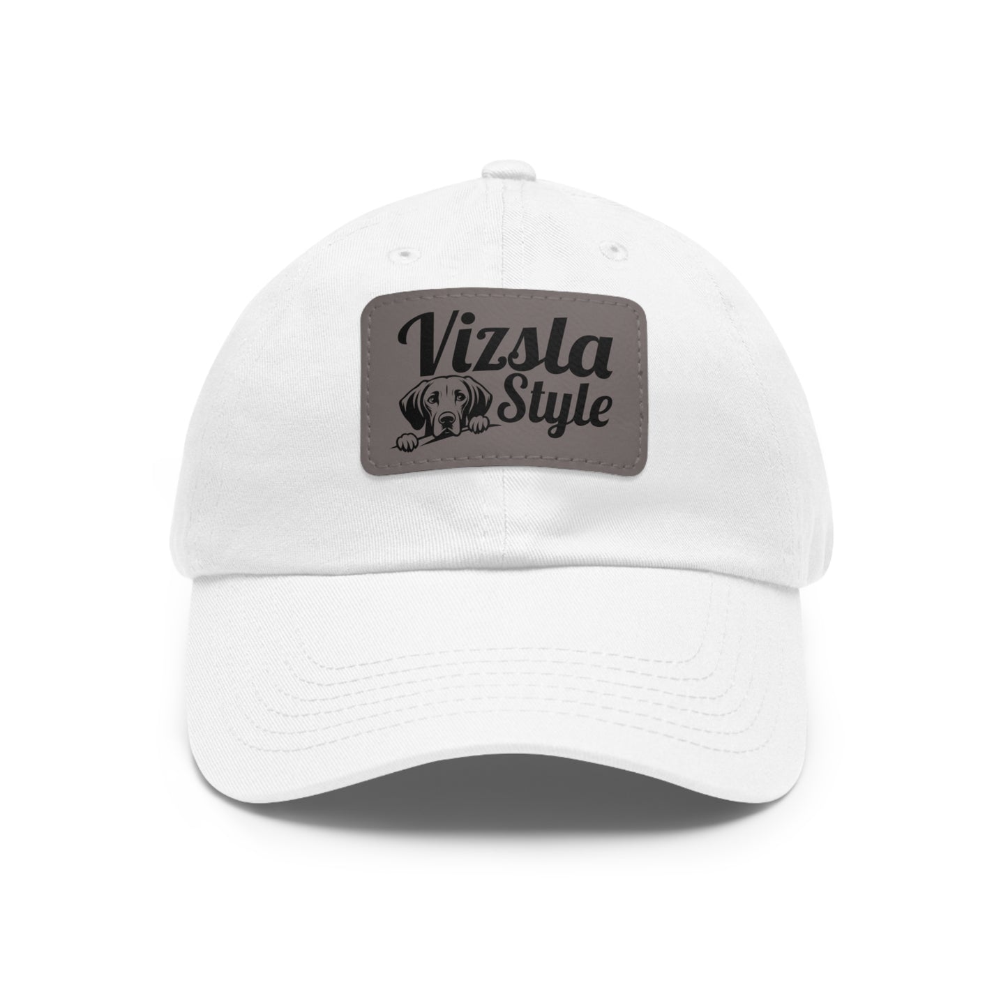 Vizsla Style Leather Patch Dad Hat