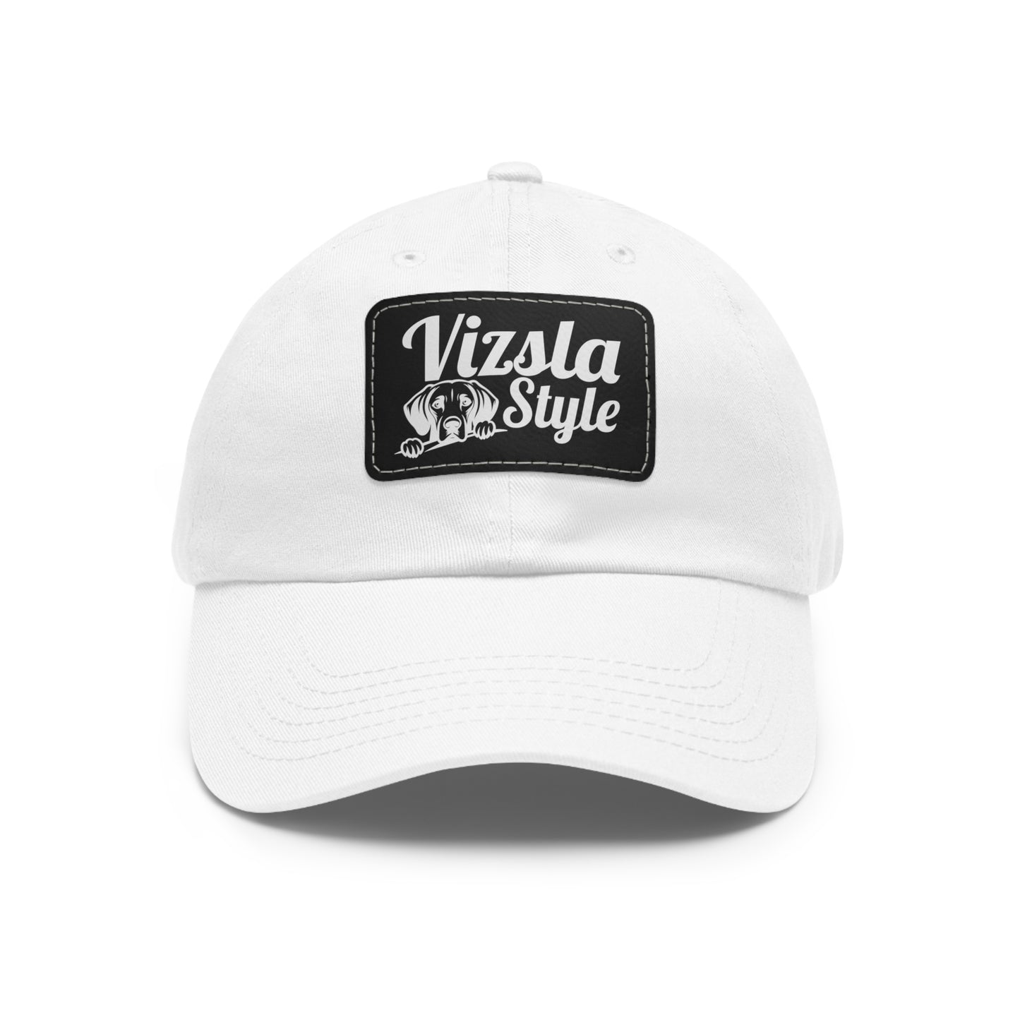Vizsla Style Leather Patch Dad Hat, Custom Dog Hat, Pet Lover Gift, Outdoor Cap, Adjustable Baseball Hat, Unique Father's Day Gift, Mom Hat