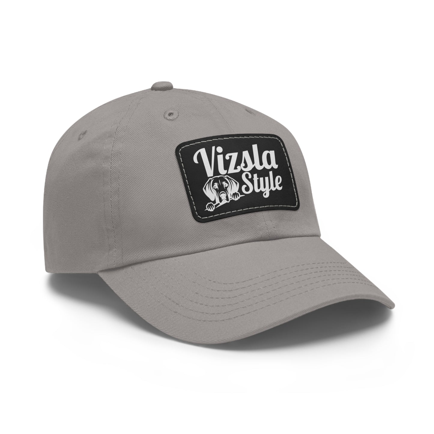 Vizsla Style Leather Patch Dad Hat, Custom Dog Hat, Pet Lover Gift, Outdoor Cap, Adjustable Baseball Hat, Unique Father's Day Gift, Mom Hat