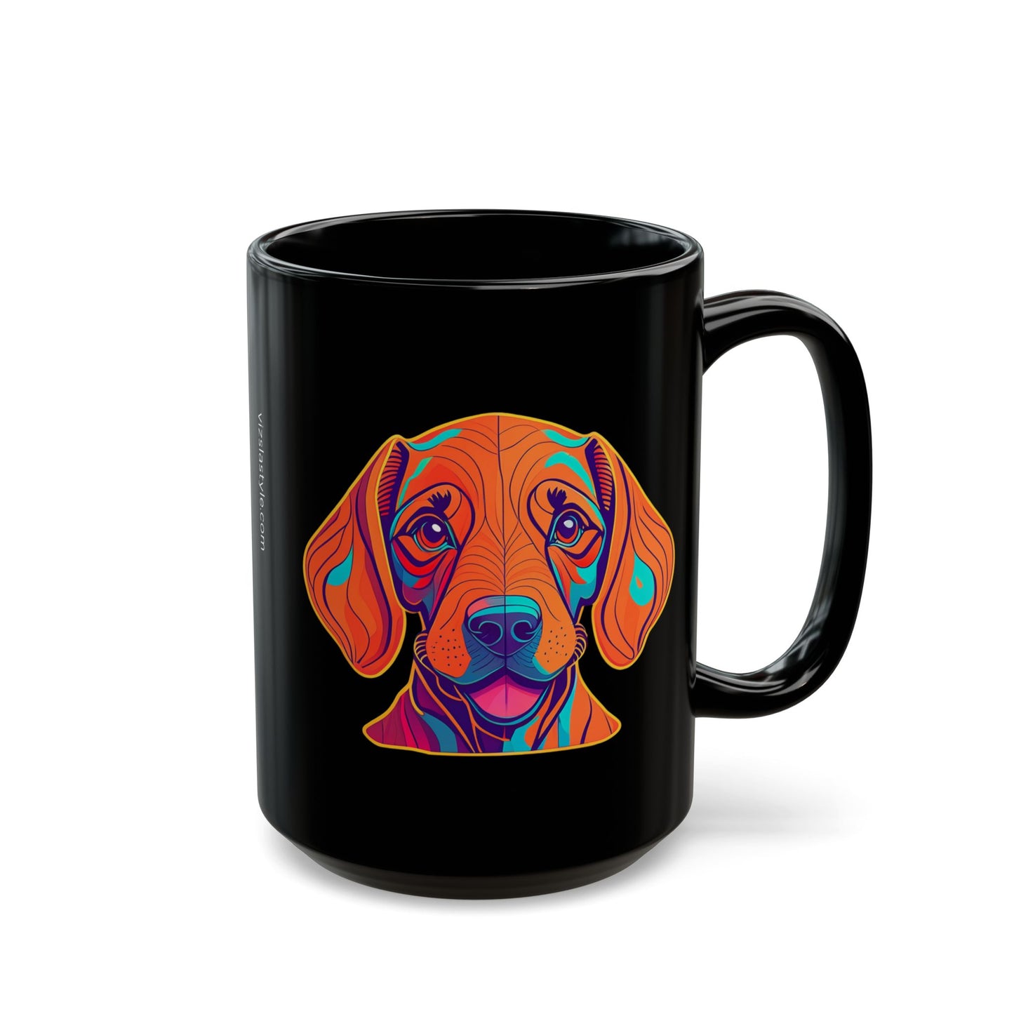 She's Not A What... She's A Vizsla w/ Vizsla Style Puppy - Hungarian Vizsla Black Mug