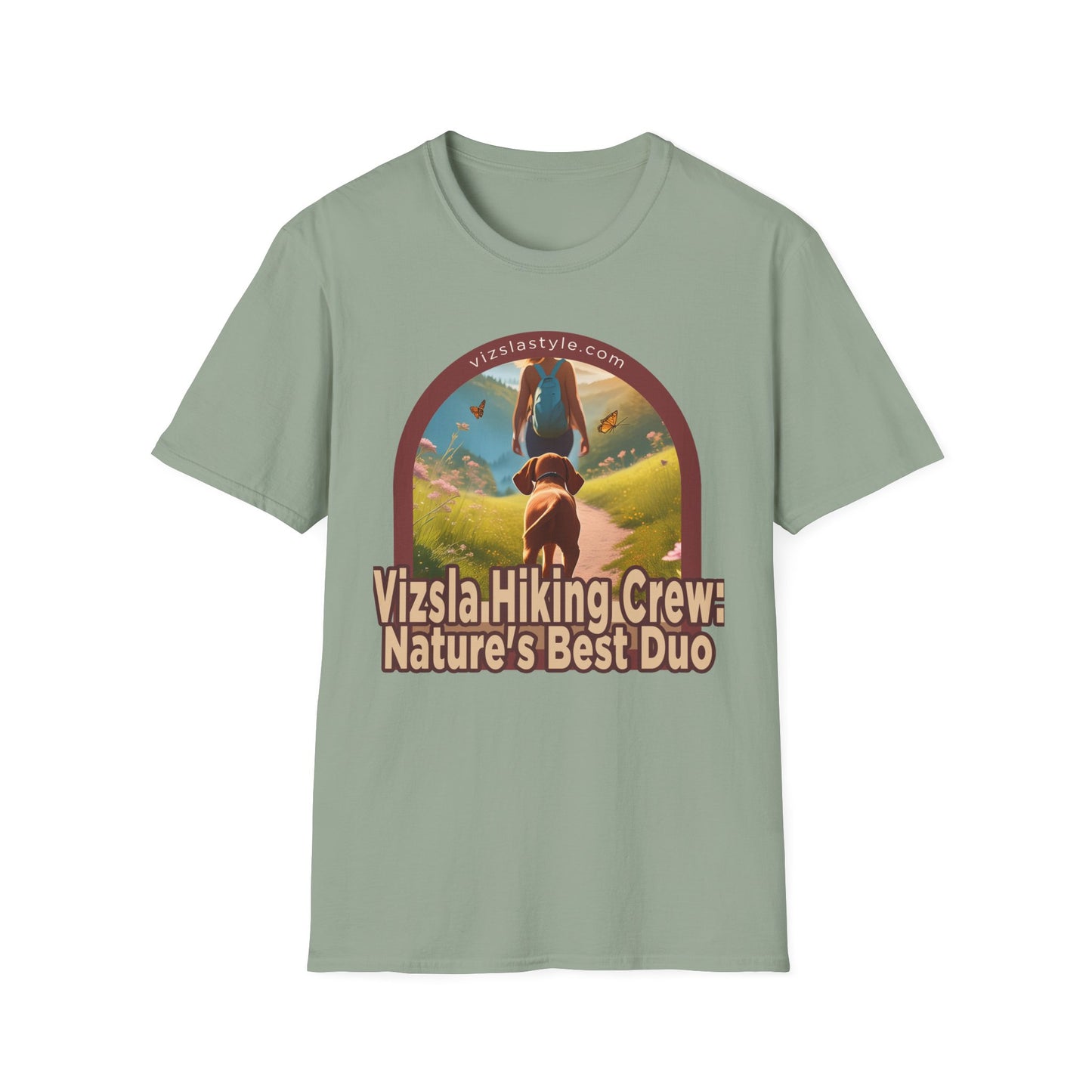 Vizsla Hiking Crew: Nature's Best Duo w/ Hiker t-shirt