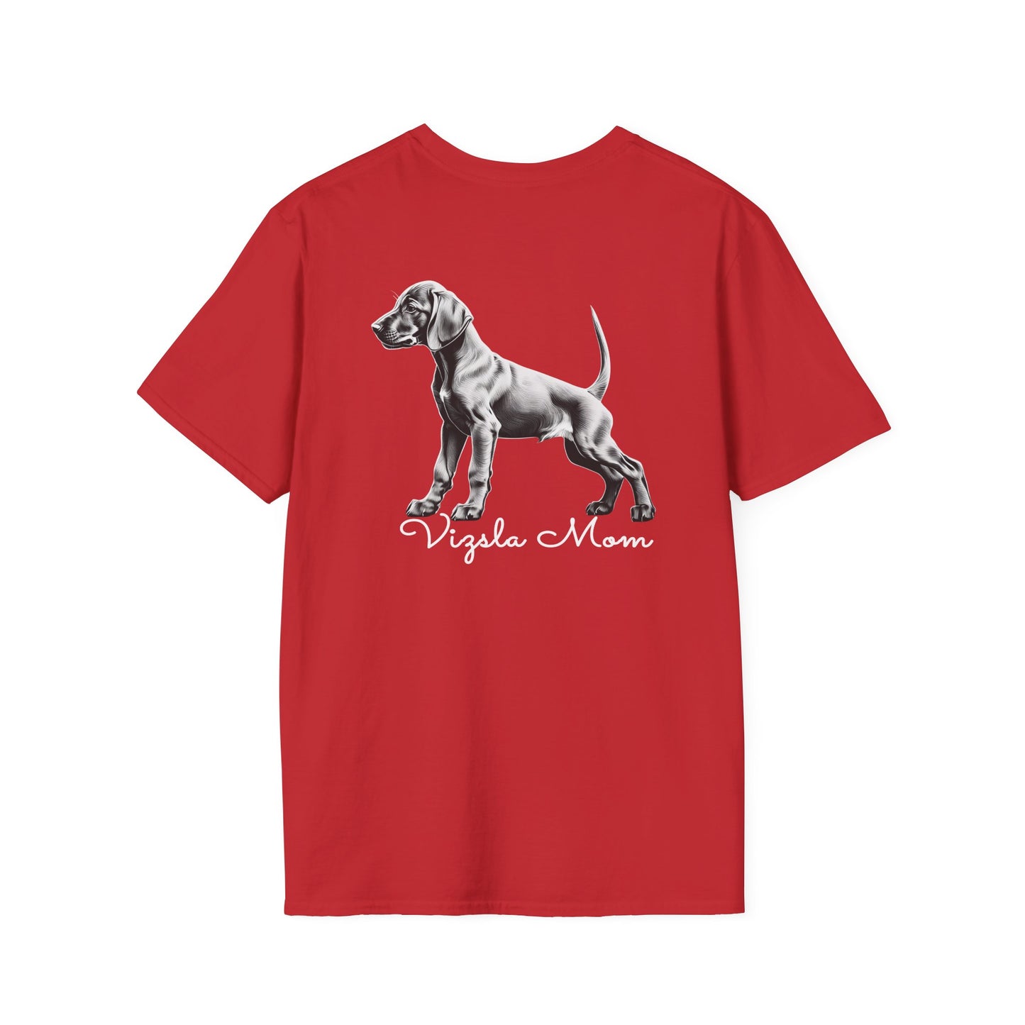 Vizsla Style - Vizsla Mom & Puppy w/ Light Text T-Shirt