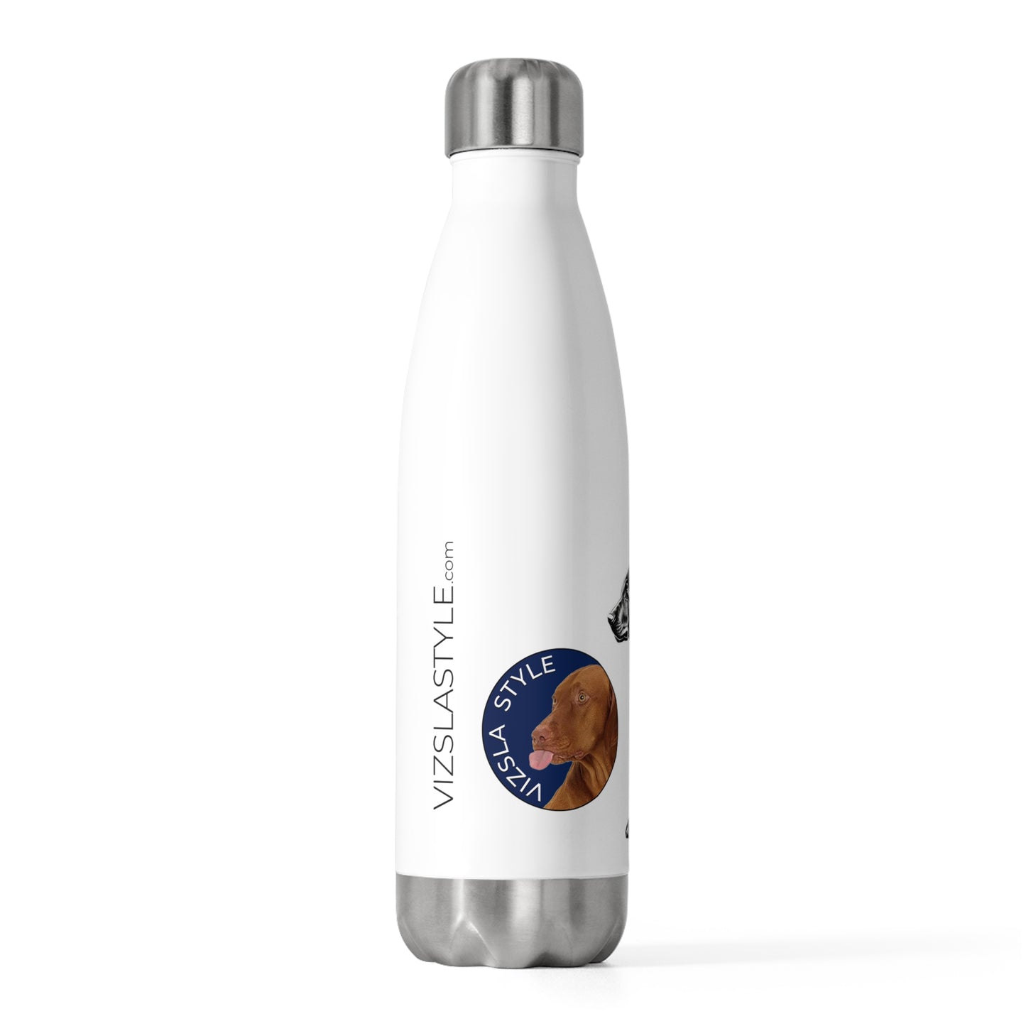 Vizsla Style Puppy w/ Logo - Dog Lover's 20oz Insulated Water Bottle