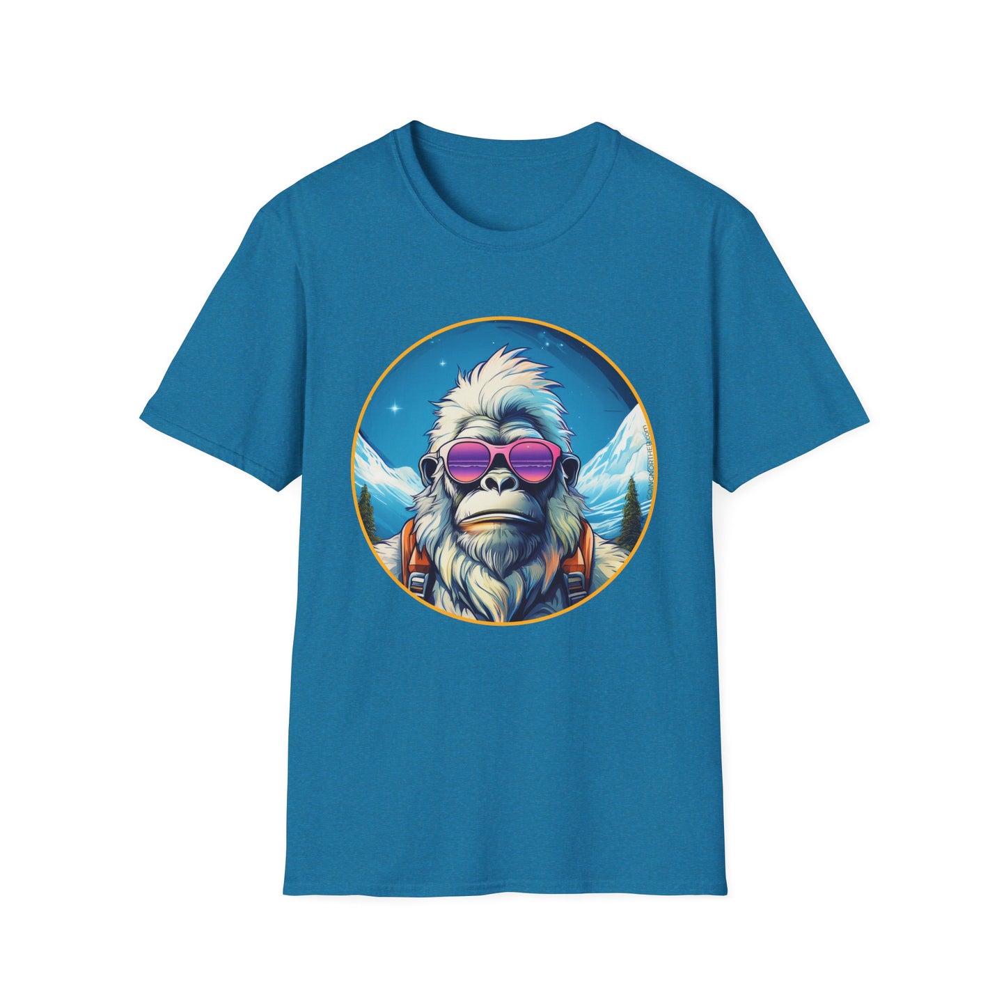 Vizsla Style - Going Norther - Bigfoot T-Shirt - Retro Styled Sasquatch