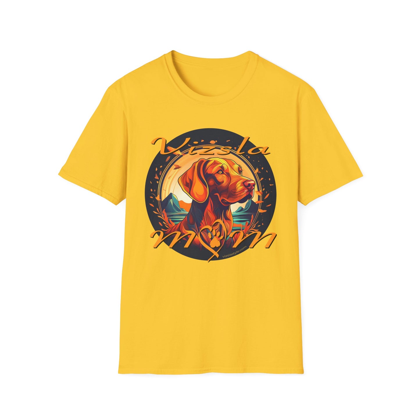 Glorious Fall Vintage Vizsla Dog Face Vizsla Mom - T-Shirt