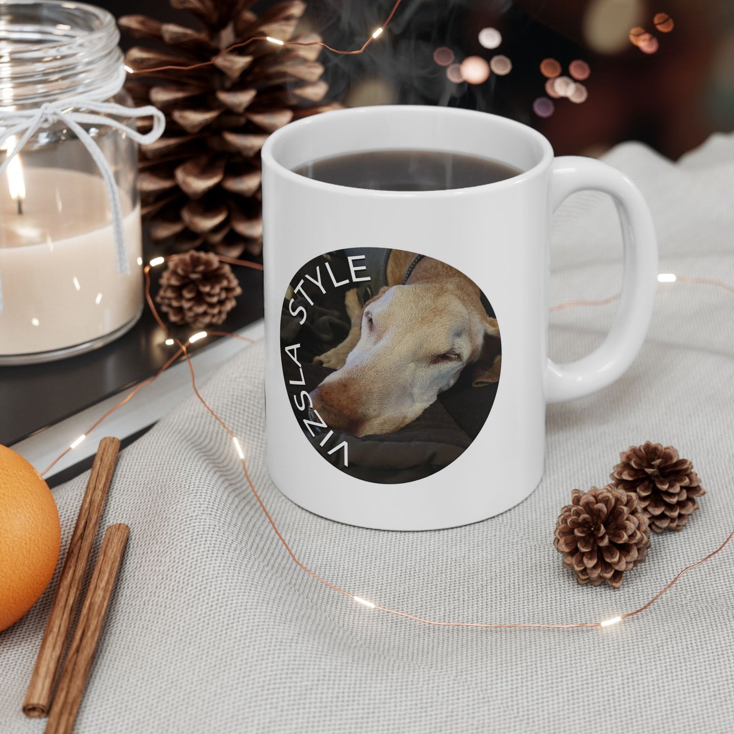 Sugar Faced Vizsla Lover's Ceramic Mug