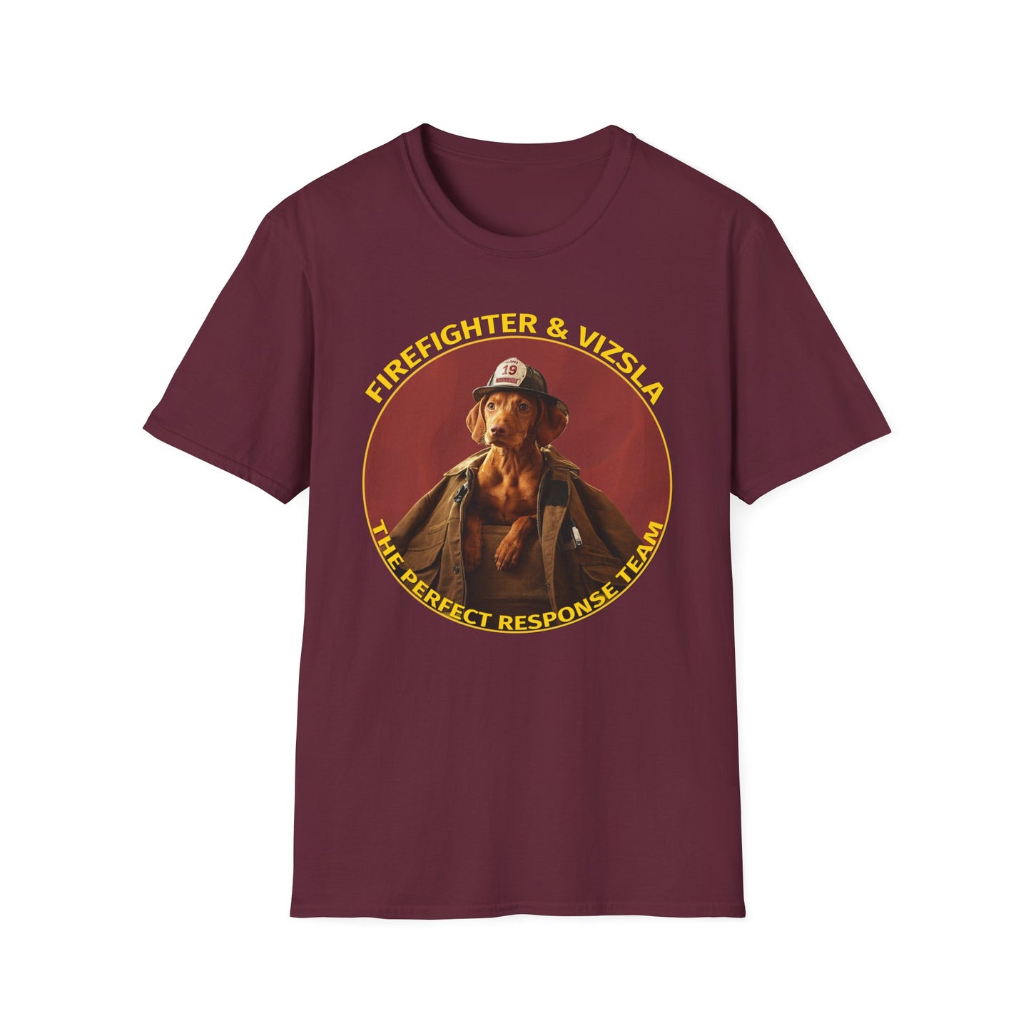 Perfect Response Team - Firefighter & Vizsla - Perfect Gift For That Firefighter In Your Life, Vizsla Dog Owners, Vizsla Dog Dad