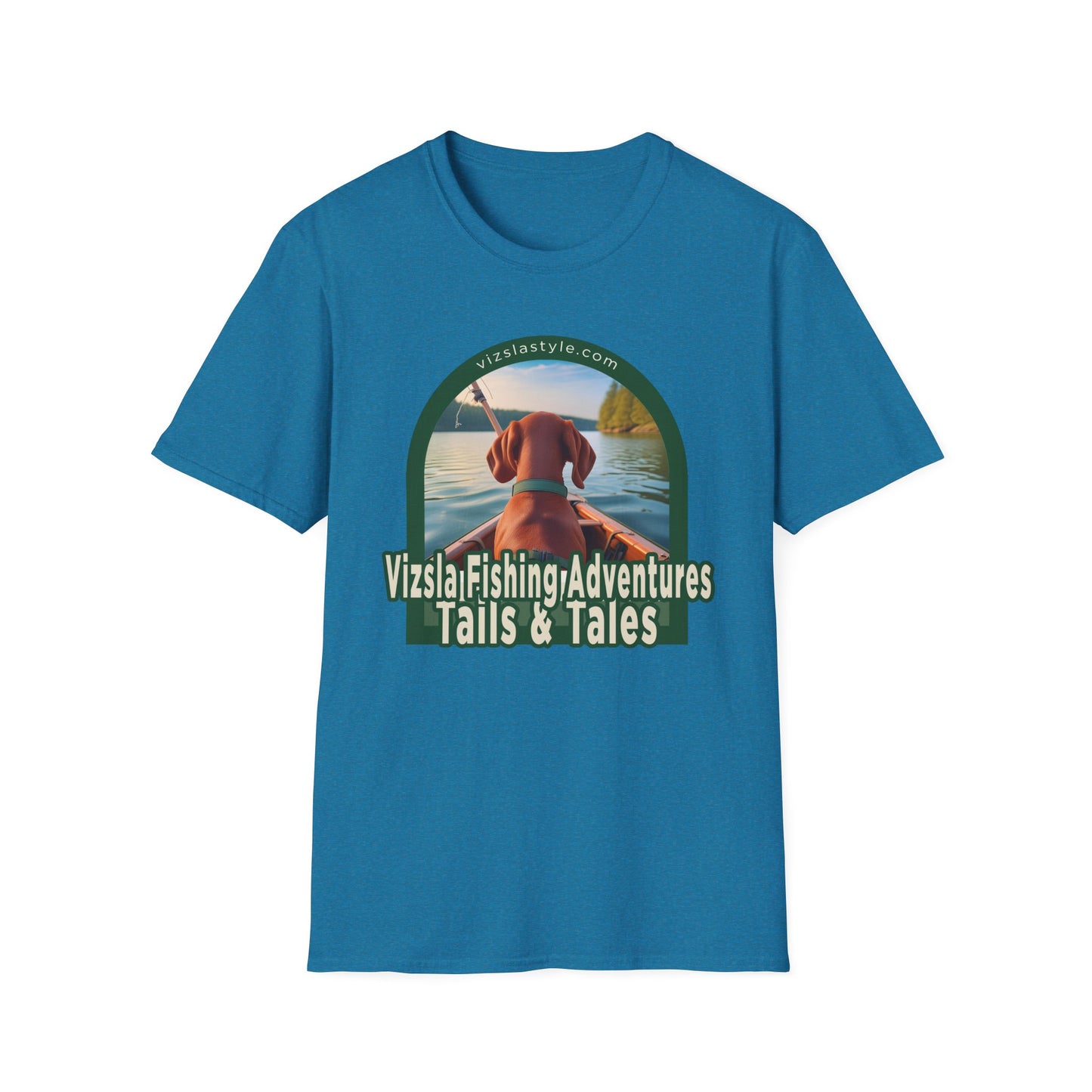 Vizsla Fishing Adventures, Tails & Tales! t-shirt
