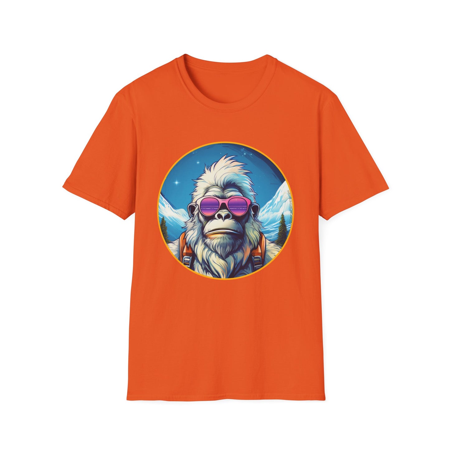 Vizsla Style - Going Norther - Bigfoot T-Shirt - Retro Styled Sasquatch