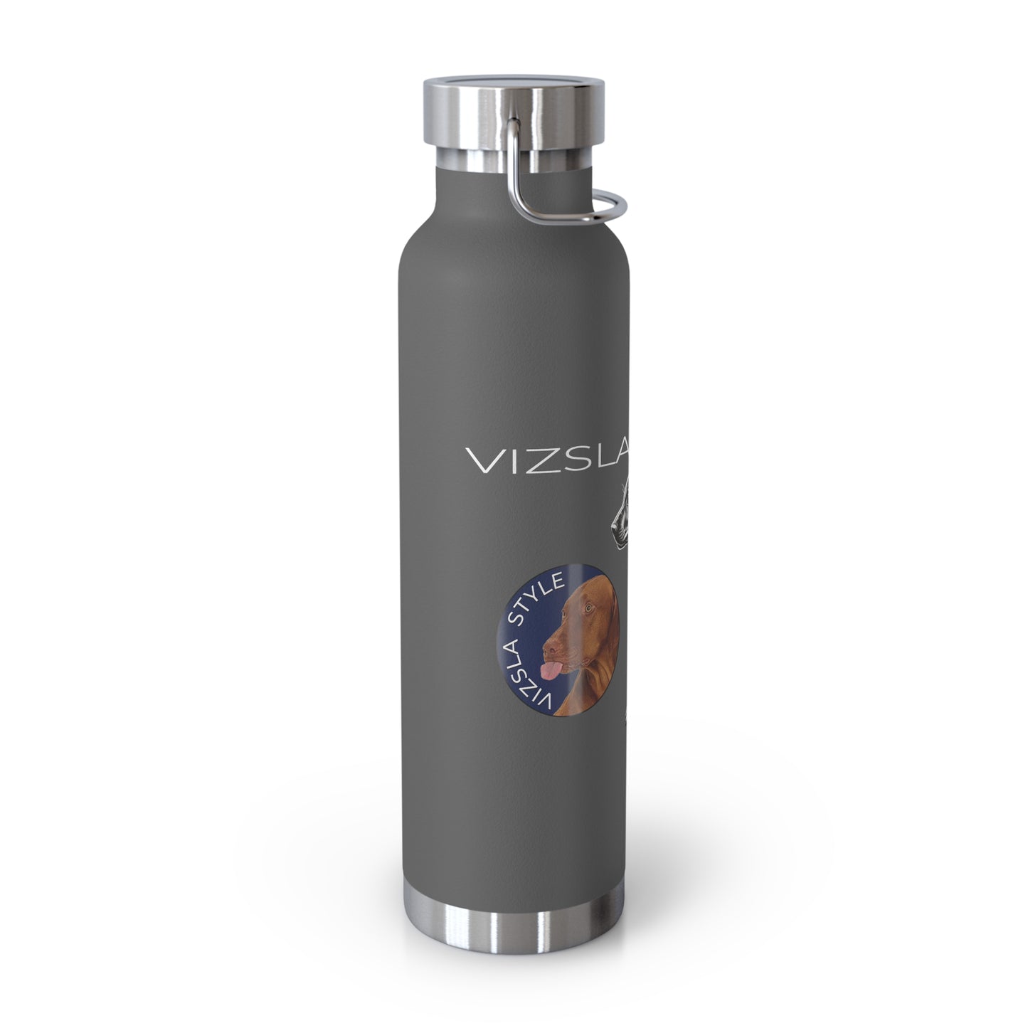 Vizsla Style Puppy w/ Logo - Stylish Copper Insulated Water Bottle