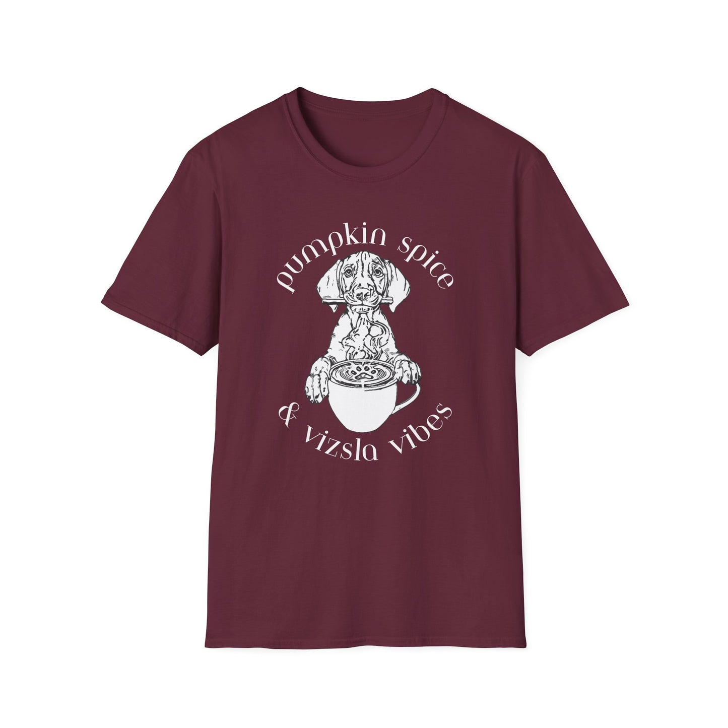 Pumpkin Spice Vizsla Shirt | Fall Dog Lover Tee - Line Art