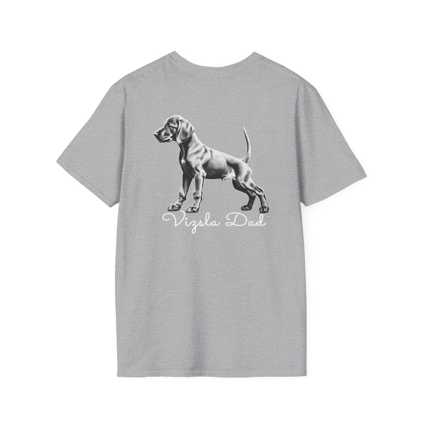 Vizsla Style - Vizsla Dad & Puppy w/ Light Text T-Shirt