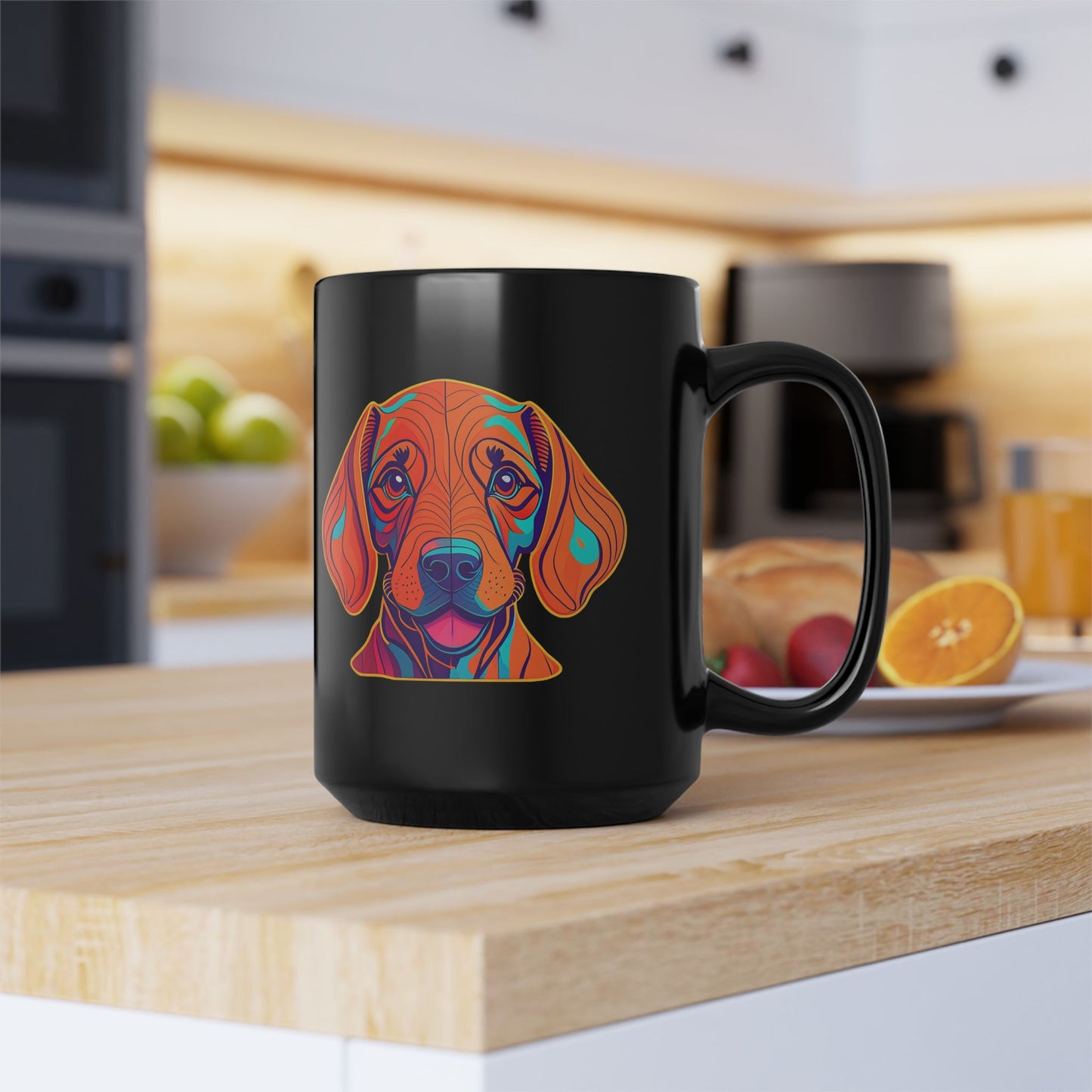 She's Not A What... She's A Vizsla w/ Vizsla Style Puppy - Hungarian Vizsla Black Mug