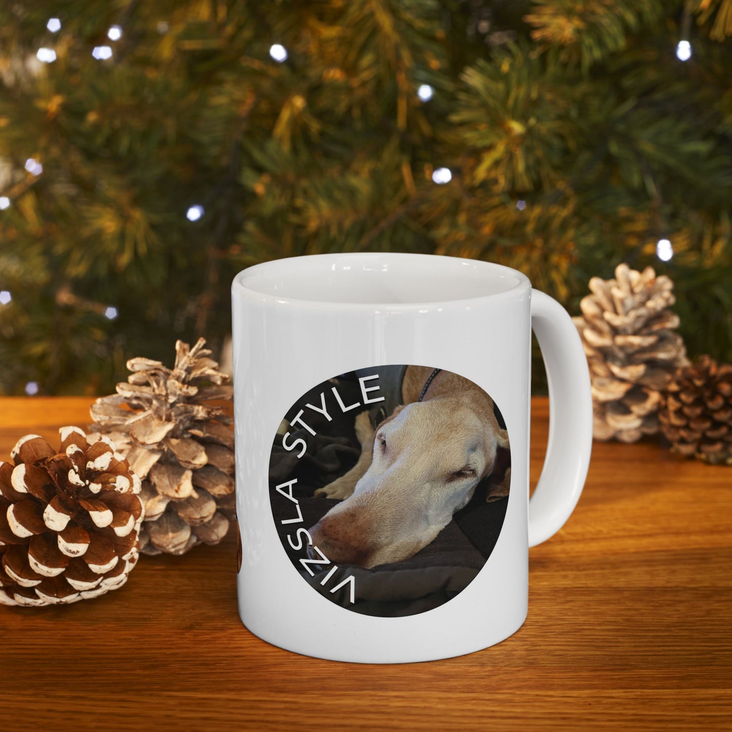 Sugar Faced Vizsla Lover's Ceramic Mug