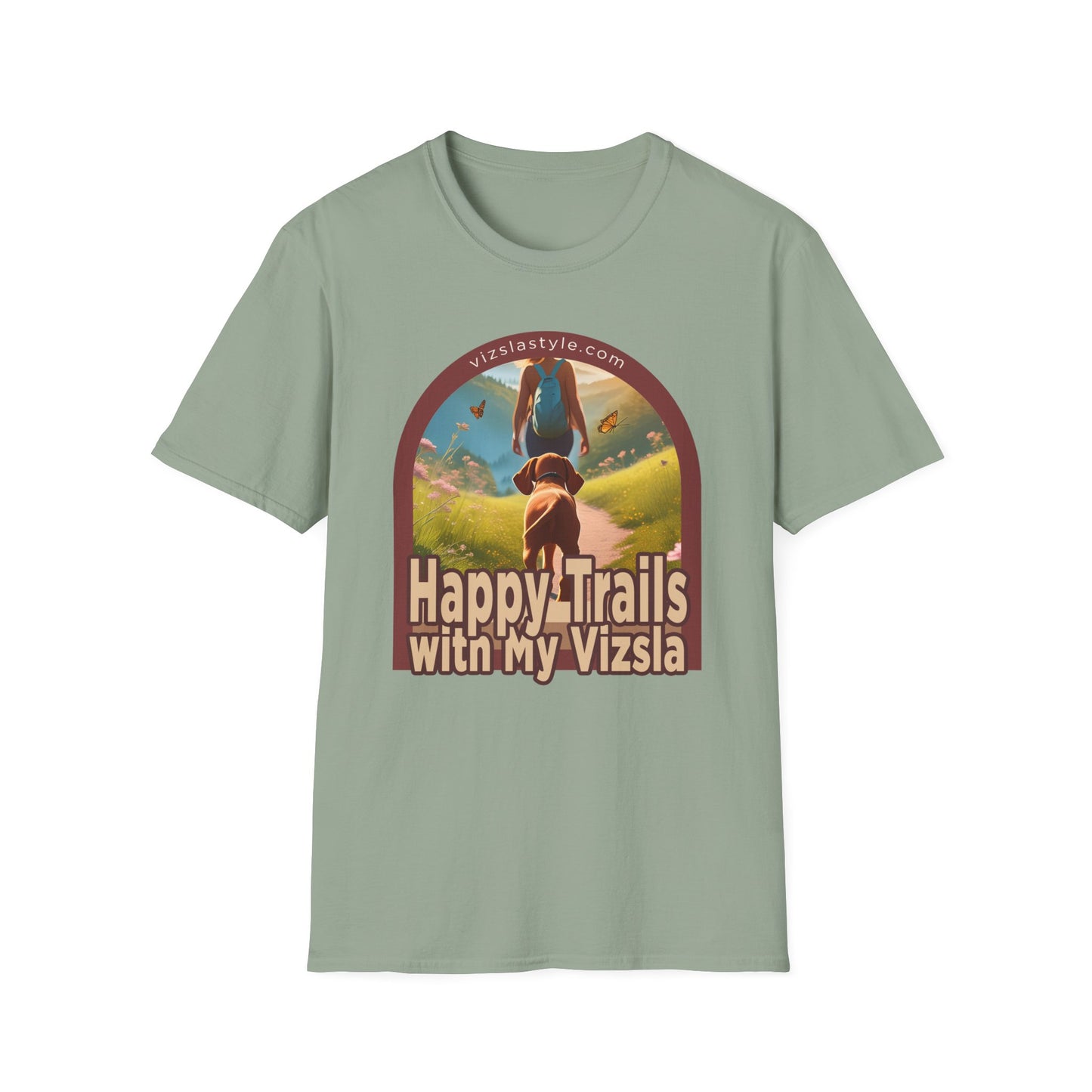 Happy Trails With My Vizsla w/ Hiker t-shirt
