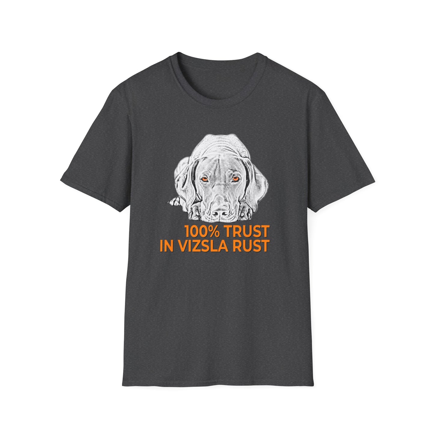 Vizsla Line Art Tee — "100% Trust In Vizsla Rust"