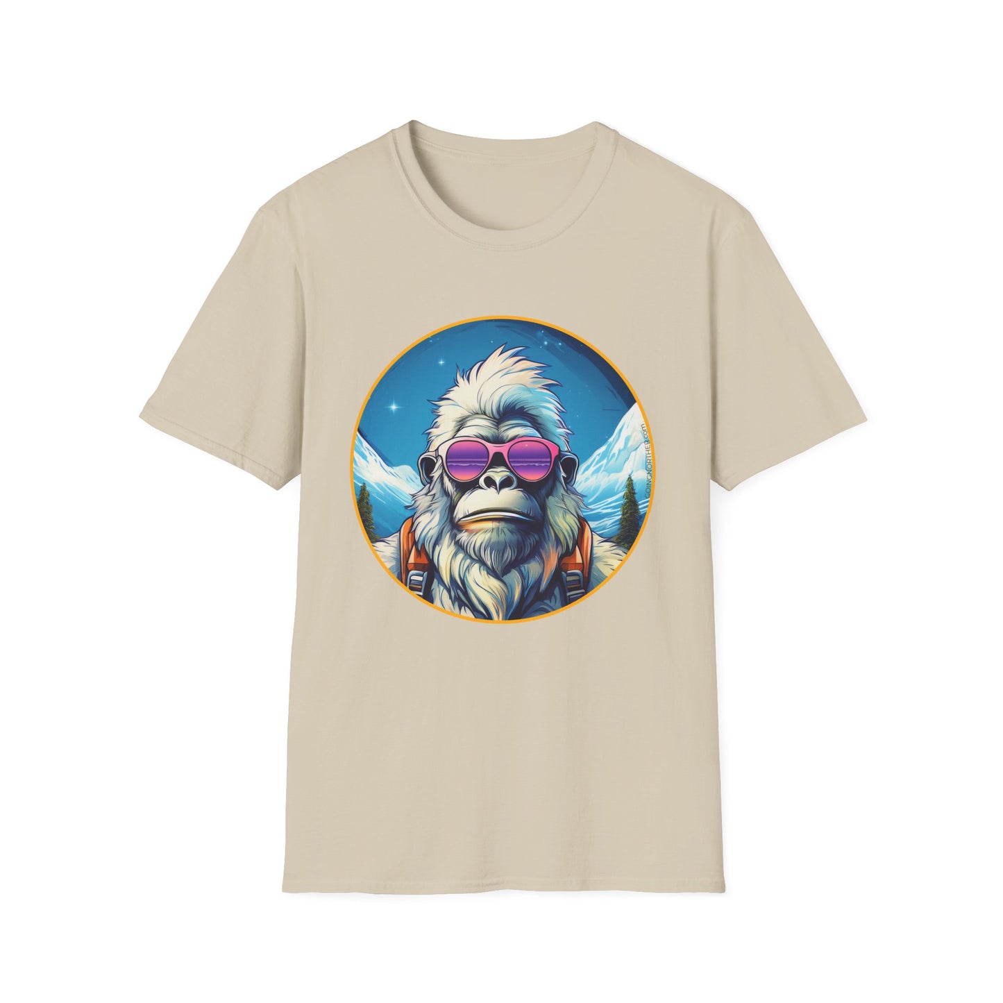 Vizsla Style - Going Norther - Bigfoot T-Shirt - Retro Styled Sasquatch