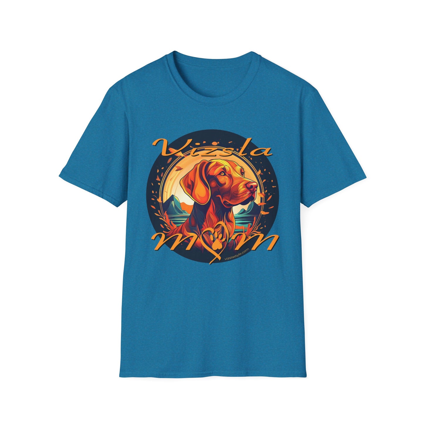 Glorious Fall Vintage Vizsla Dog Face Vizsla Mom - T-Shirt