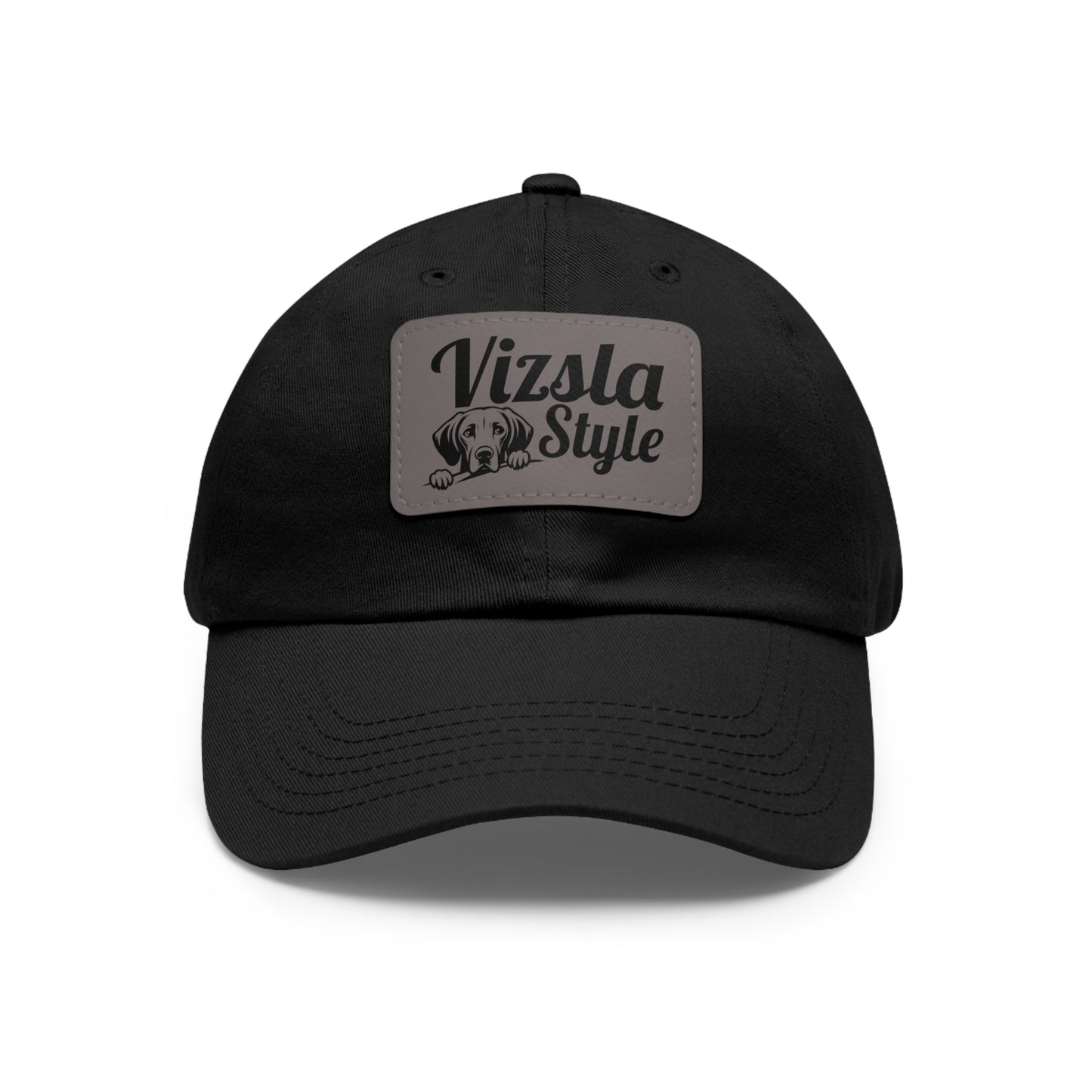 Vizsla Style Leather Patch Dad Hat