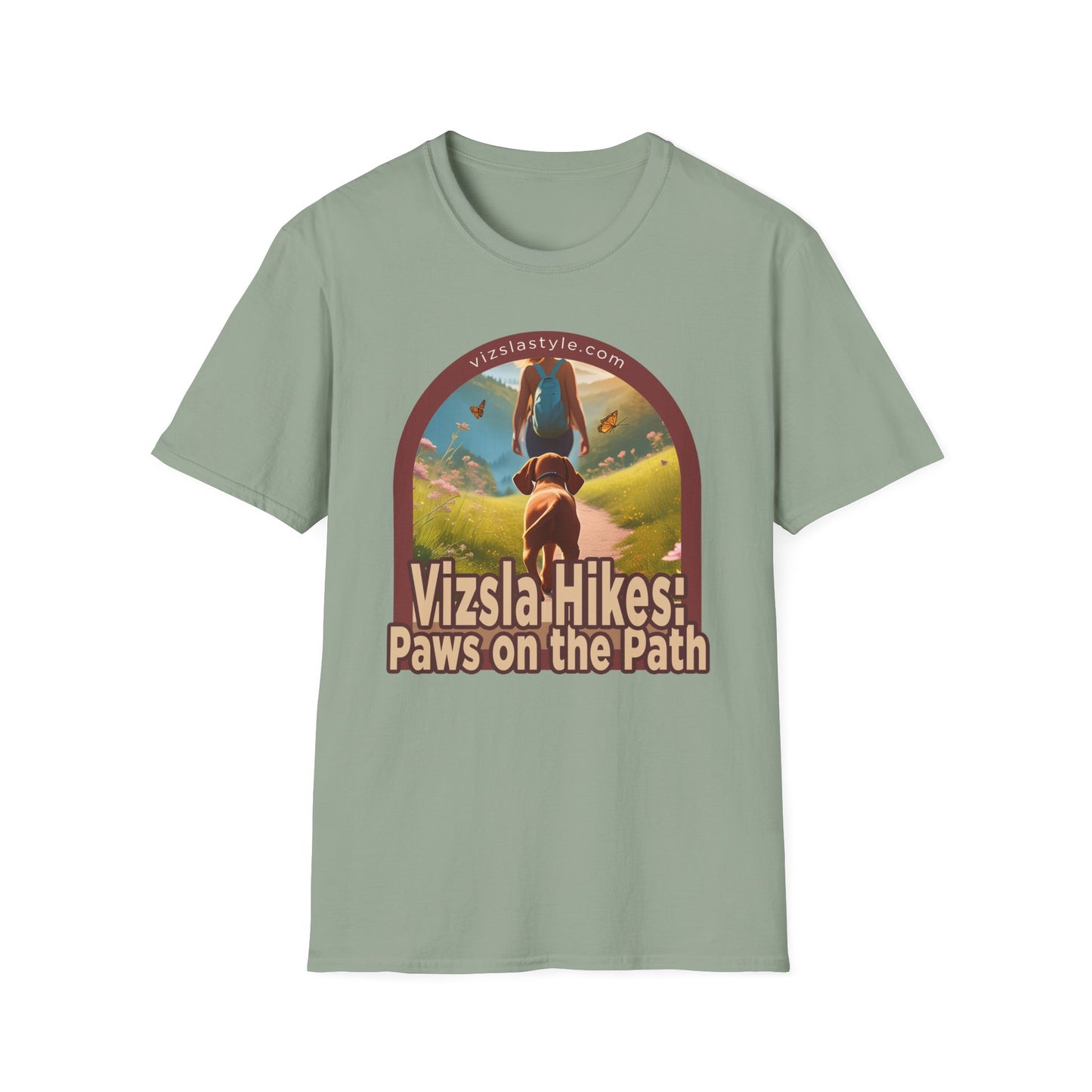 Vizsla Hikes: Paws On The Path w/ Hiker t-shirt