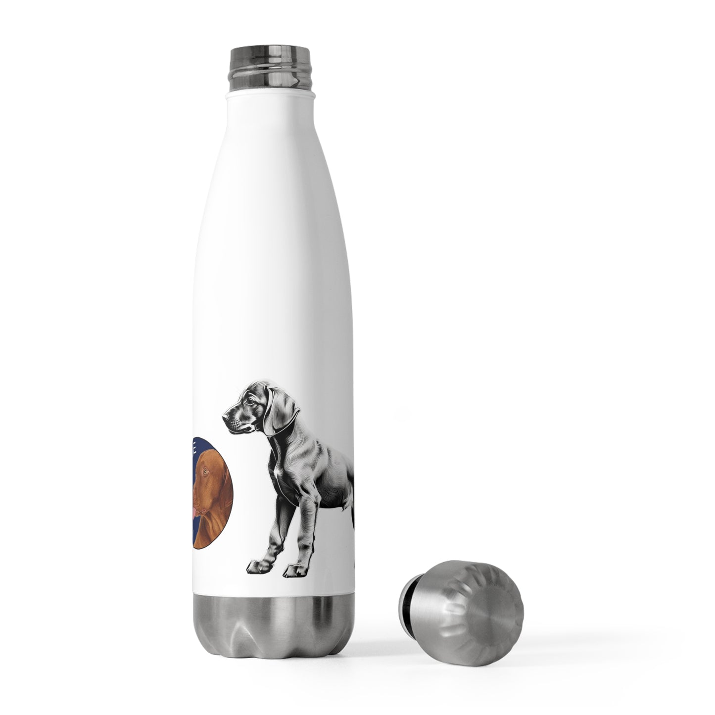 Vizsla Style Puppy w/ Logo - Dog Lover's 20oz Insulated Water Bottle