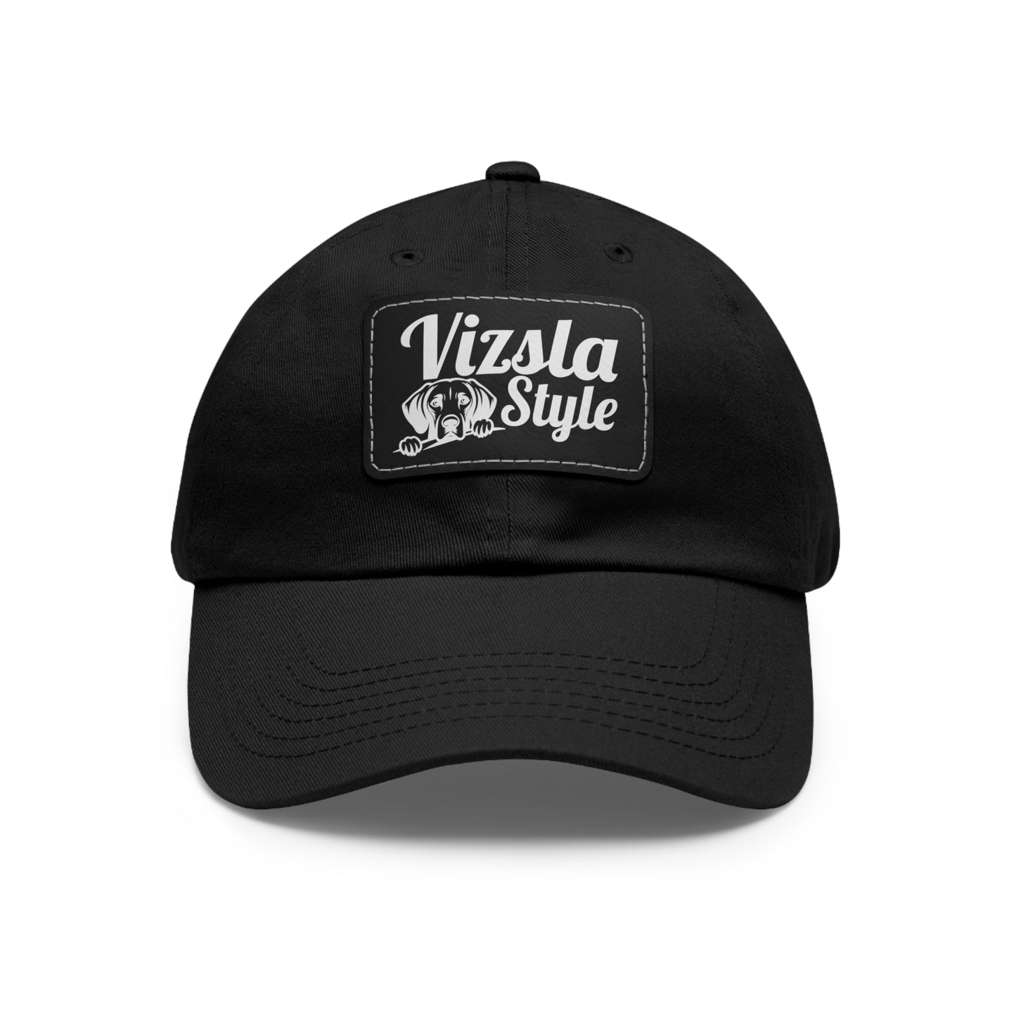 Vizsla Style Leather Patch Dad Hat, Custom Dog Hat, Pet Lover Gift, Outdoor Cap, Adjustable Baseball Hat, Unique Father's Day Gift, Mom Hat
