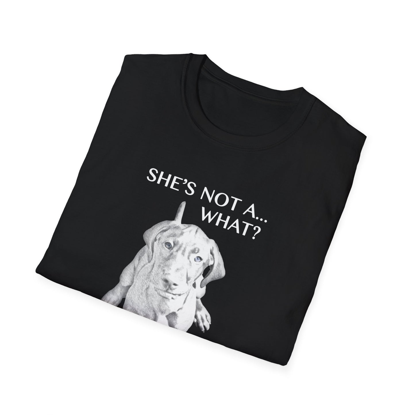 She's Not A What... She's A Vizsla All Around Sports T-shirt (Lt Text)