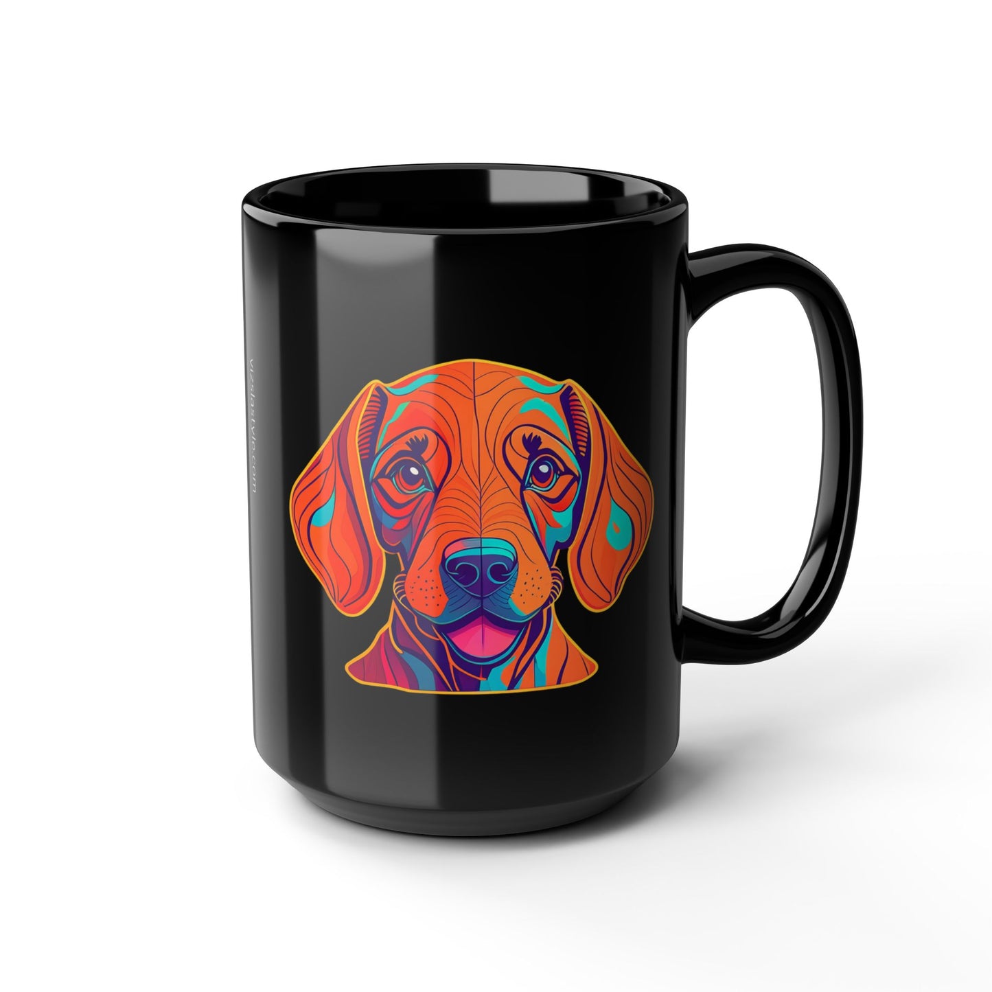 She's Not A What... She's A Vizsla w/ Vizsla Style Puppy - Hungarian Vizsla Black Mug