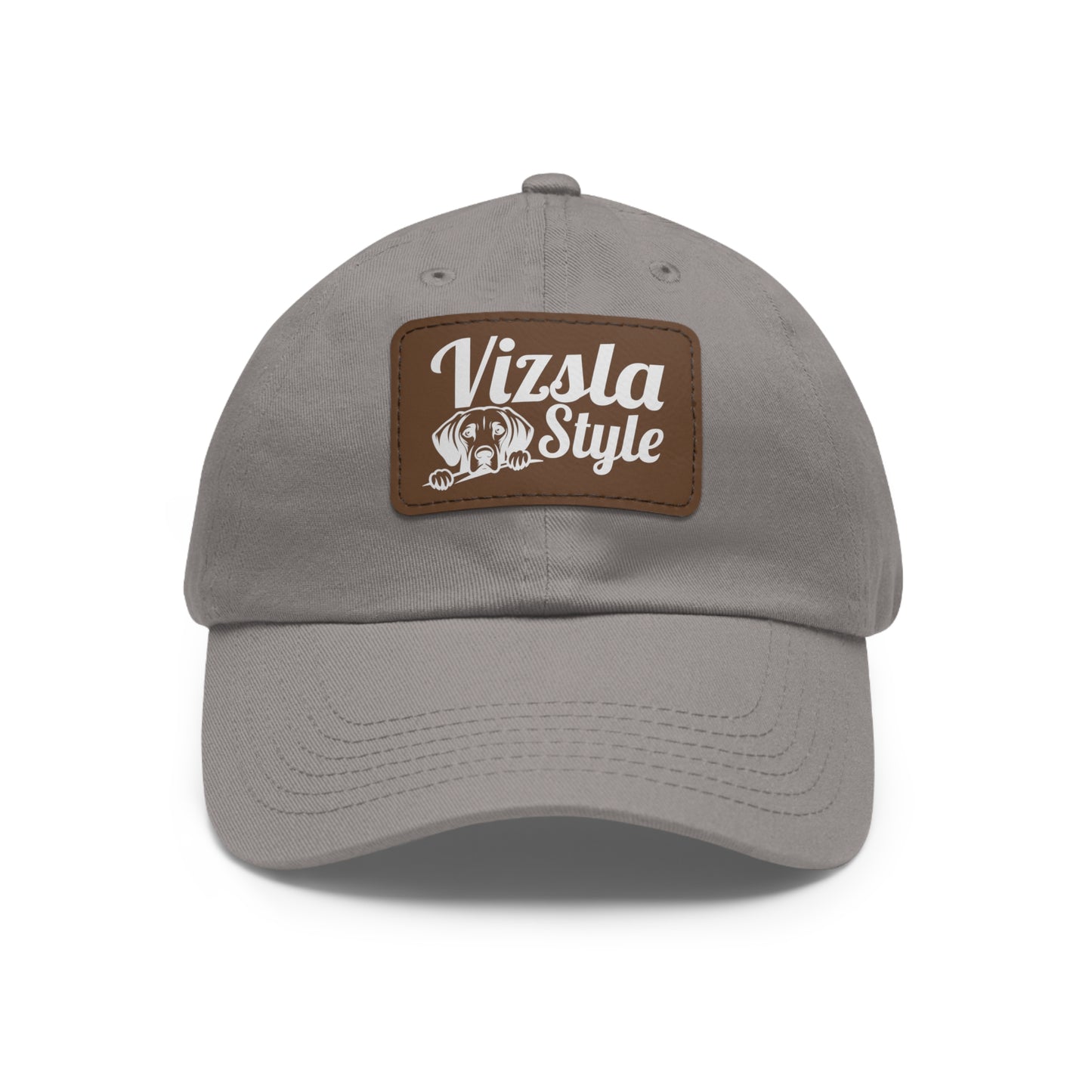 Vizsla Style Leather Patch Dad Hat, Custom Dog Hat, Pet Lover Gift, Outdoor Cap, Adjustable Baseball Hat, Unique Father's Day Gift, Mom Hat