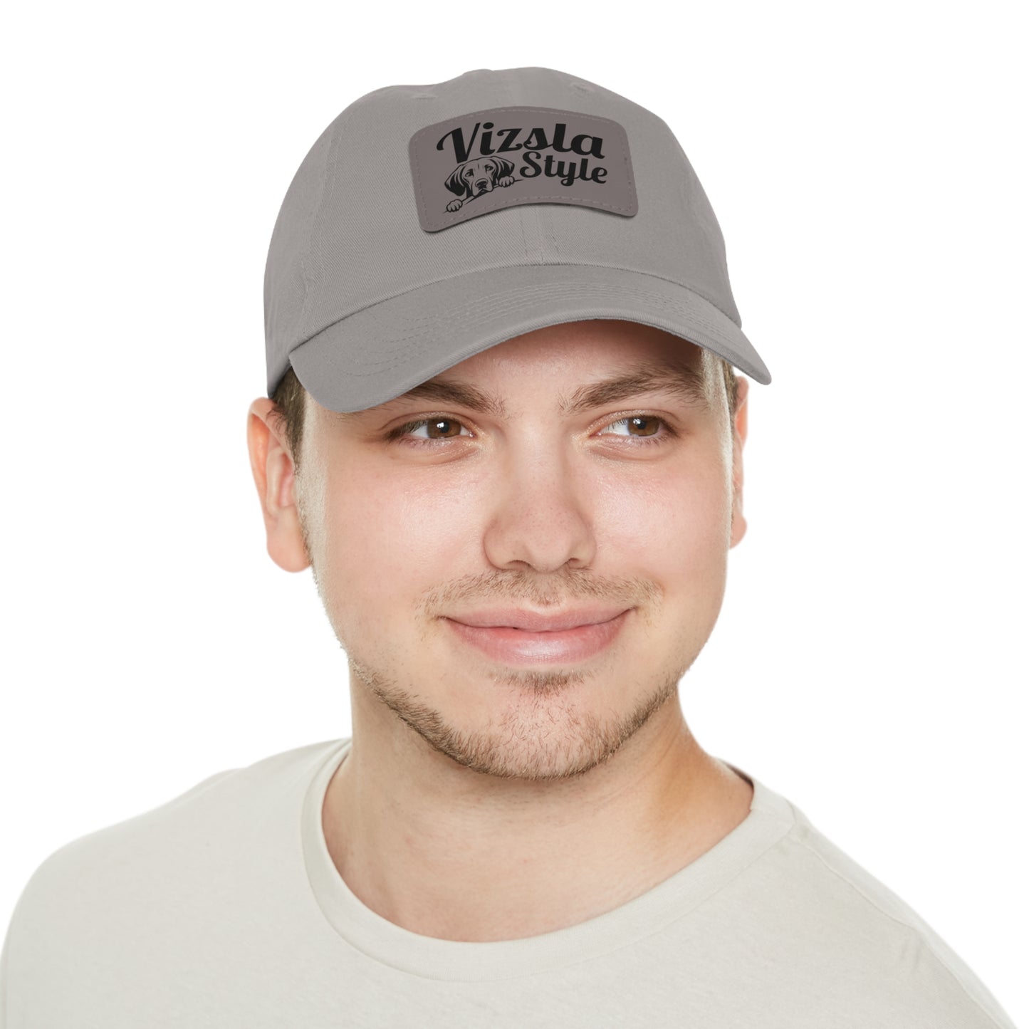 Vizsla Style Leather Patch Dad Hat