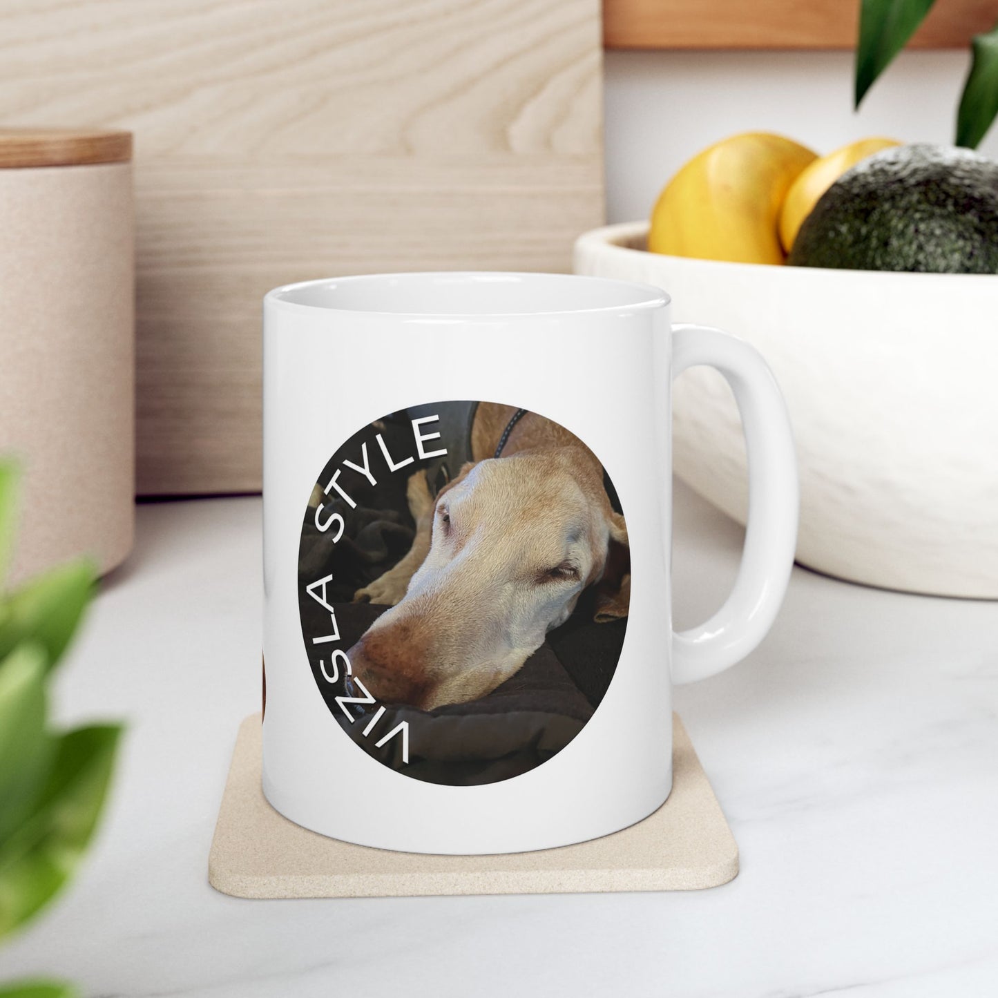 Sugar Faced Vizsla Lover's Ceramic Mug