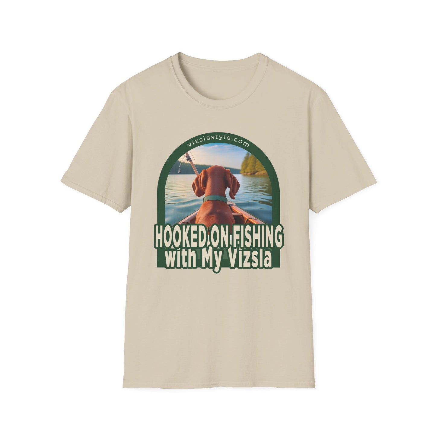 Hooked On Fishing With My Vizsla! t-shirt