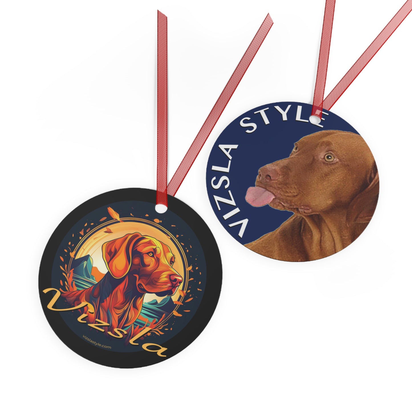 Vizsla Metal Ornament — Vizsla Dog Holiday Keepsake