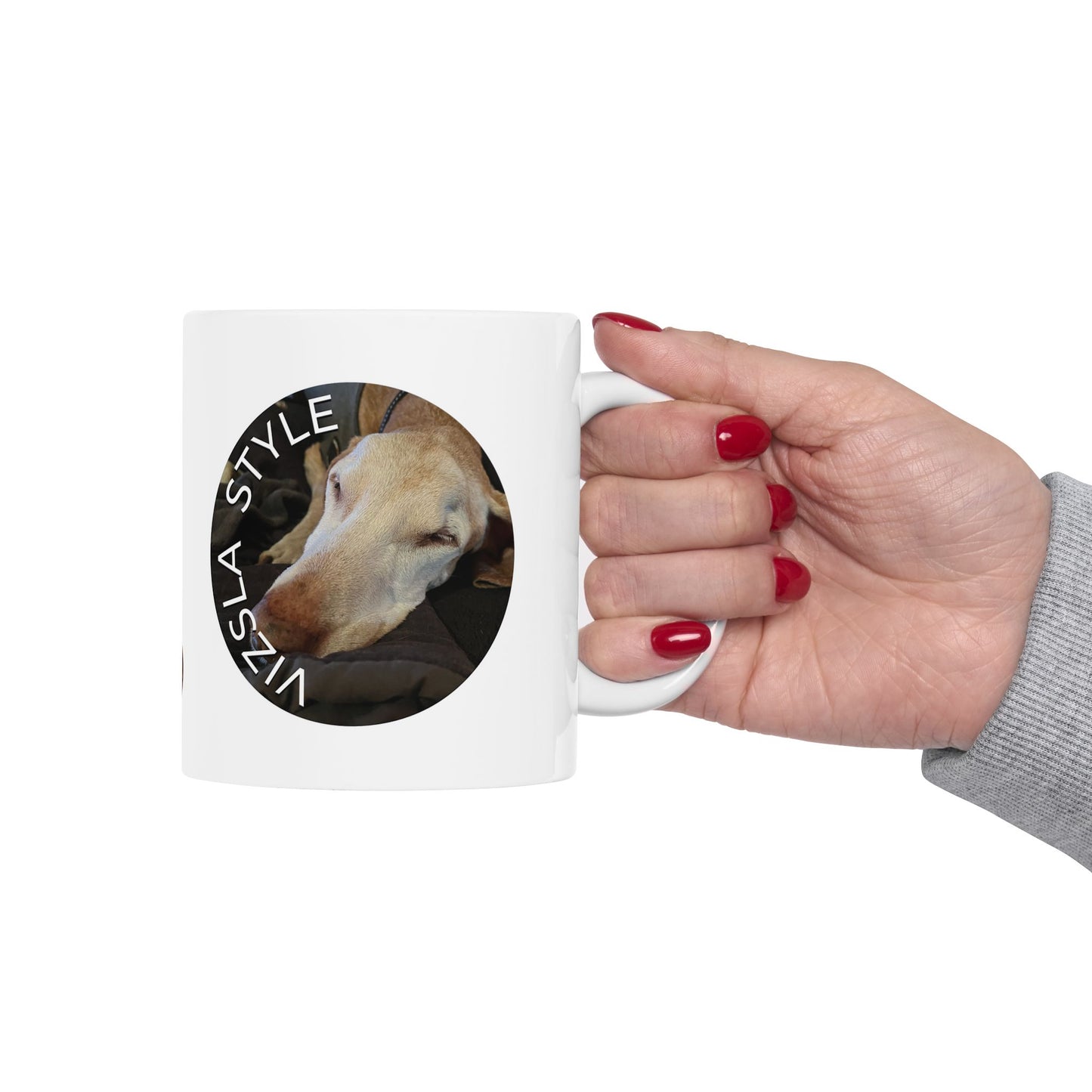 Sugar Faced Vizsla Lover's Ceramic Mug