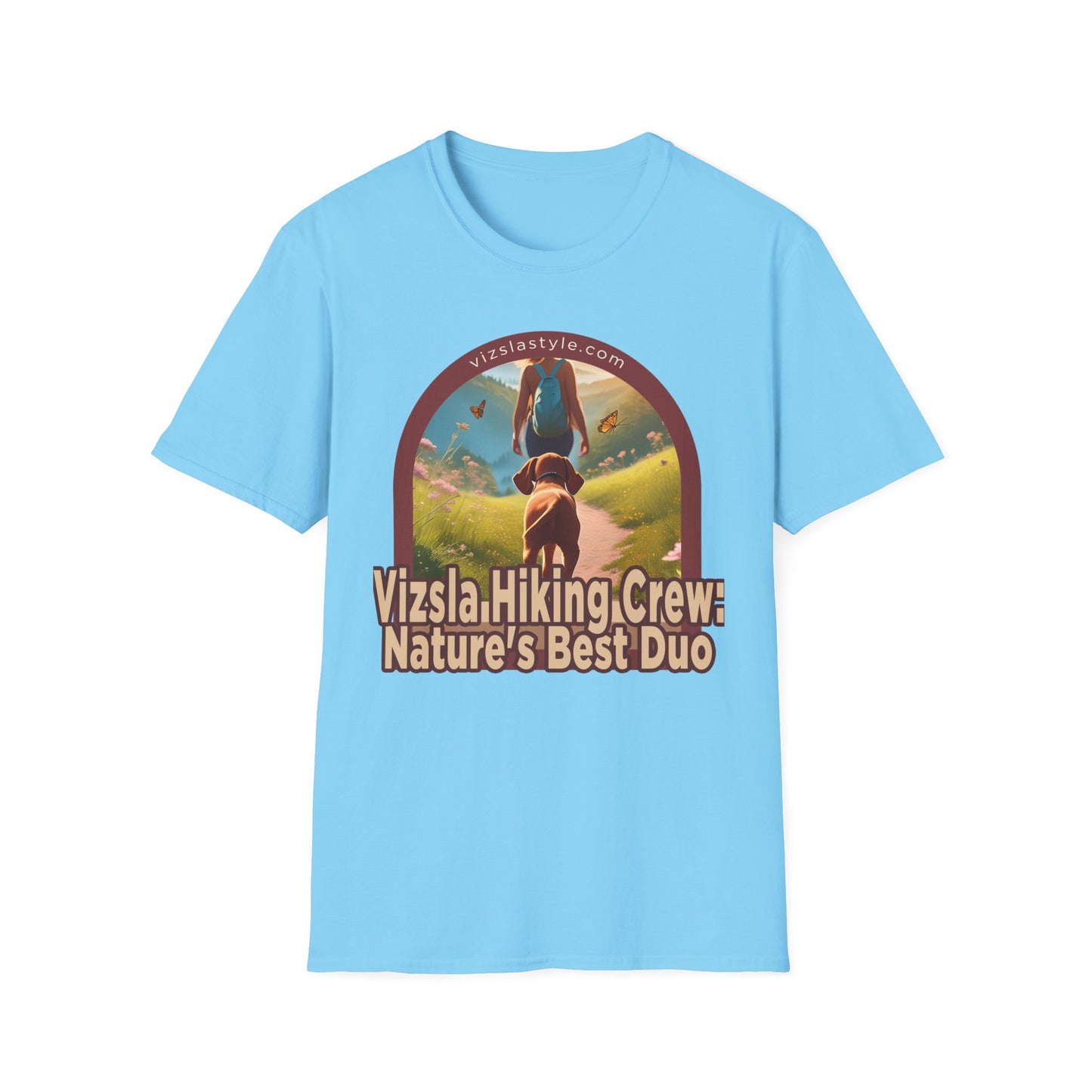 Vizsla Hiking Crew: Nature's Best Duo w/ Hiker t-shirt