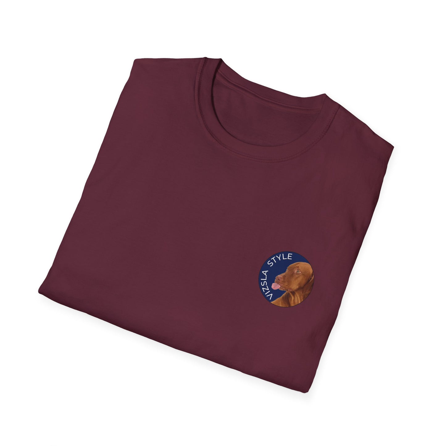 Vizsla Style - Vizsla Mom & Puppy w/ Light Text T-Shirt