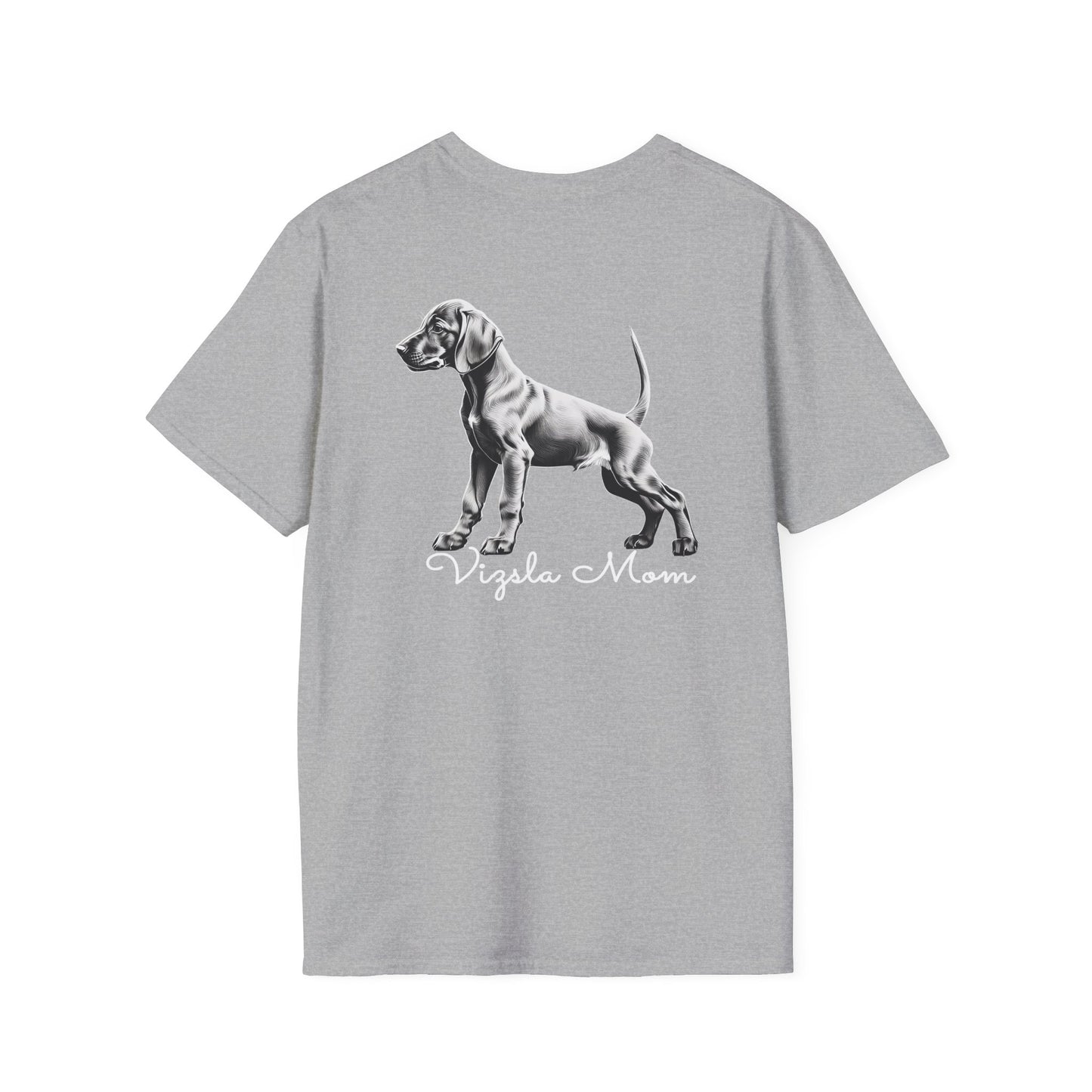 Vizsla Style - Vizsla Mom & Puppy w/ Light Text T-Shirt