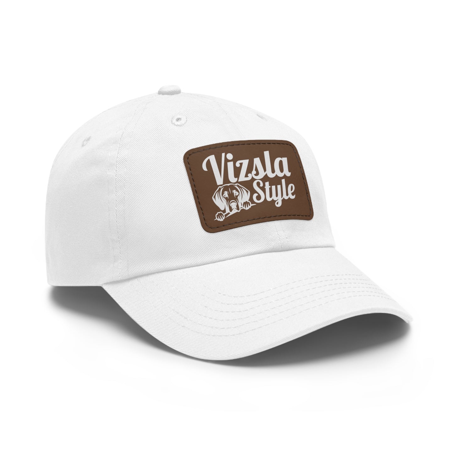 Vizsla Style Leather Patch Dad Hat, Custom Dog Hat, Pet Lover Gift, Outdoor Cap, Adjustable Baseball Hat, Unique Father's Day Gift, Mom Hat