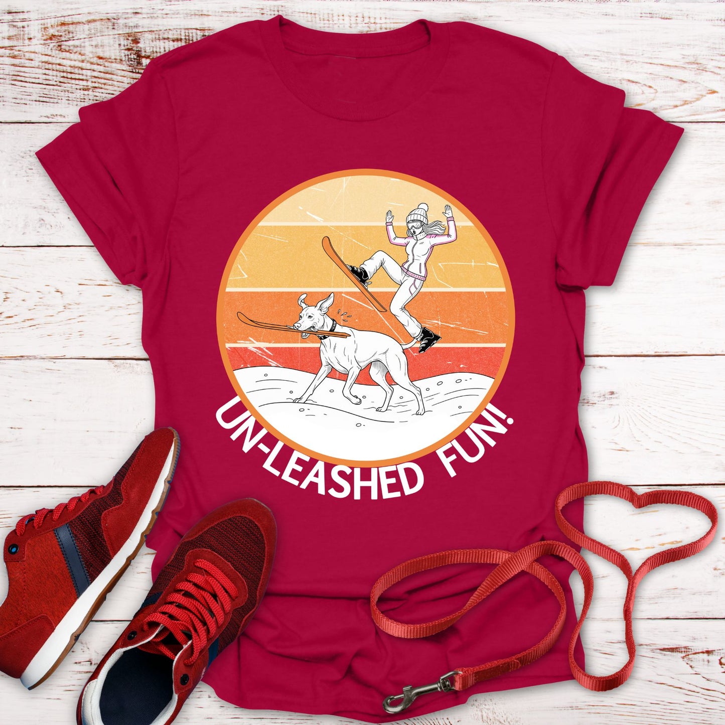 Un-leashed Fun: Vizsla Ski Thief Surprise!