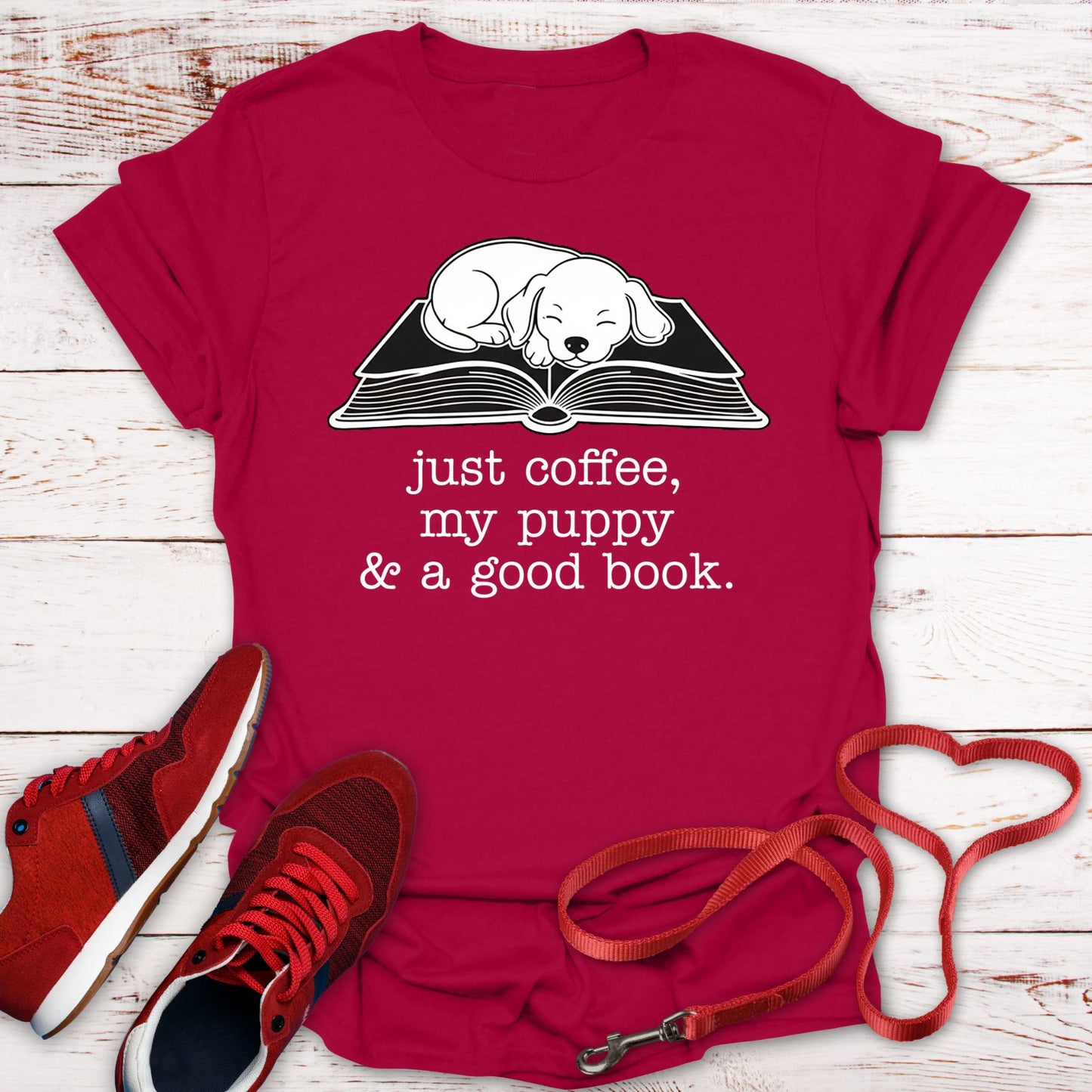 Coffee, My Puppy, and a Good Book