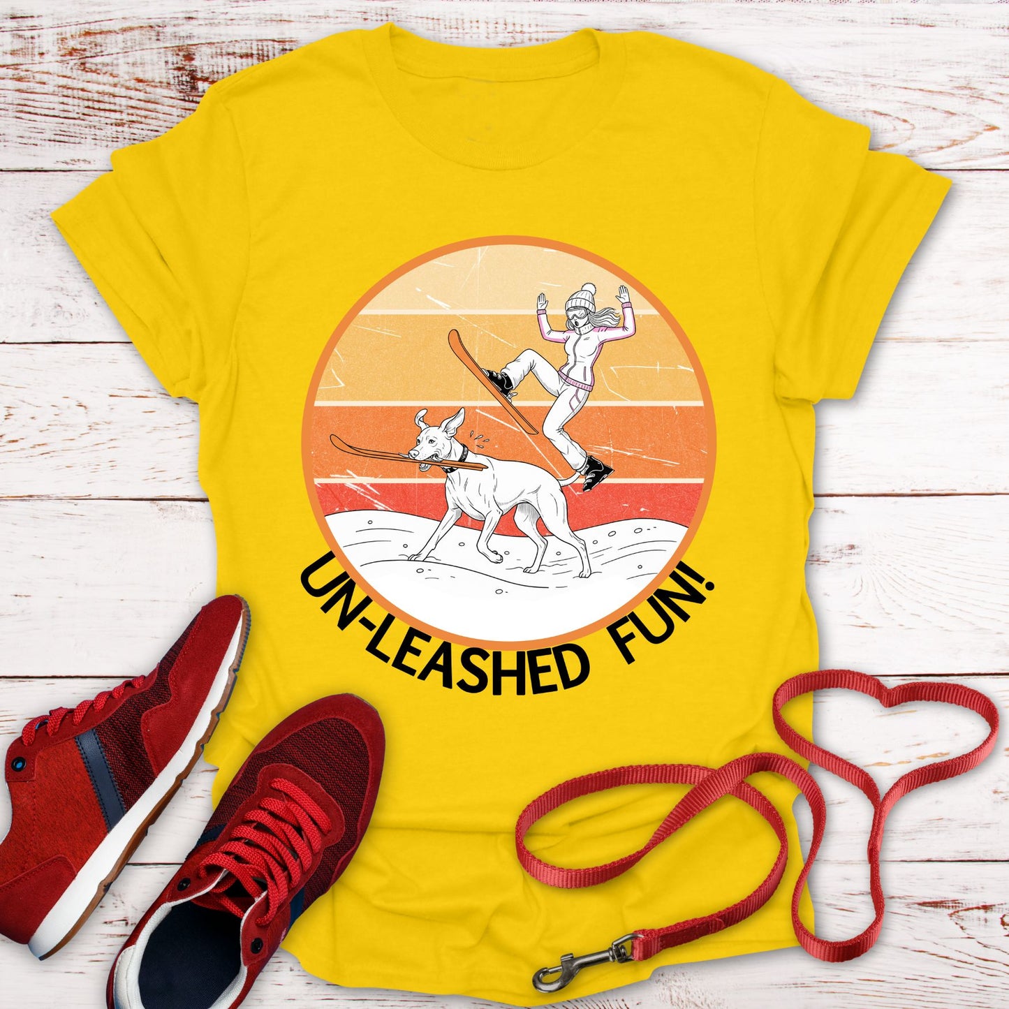 Un-leashed Fun: Vizsla Ski Thief Surprise!