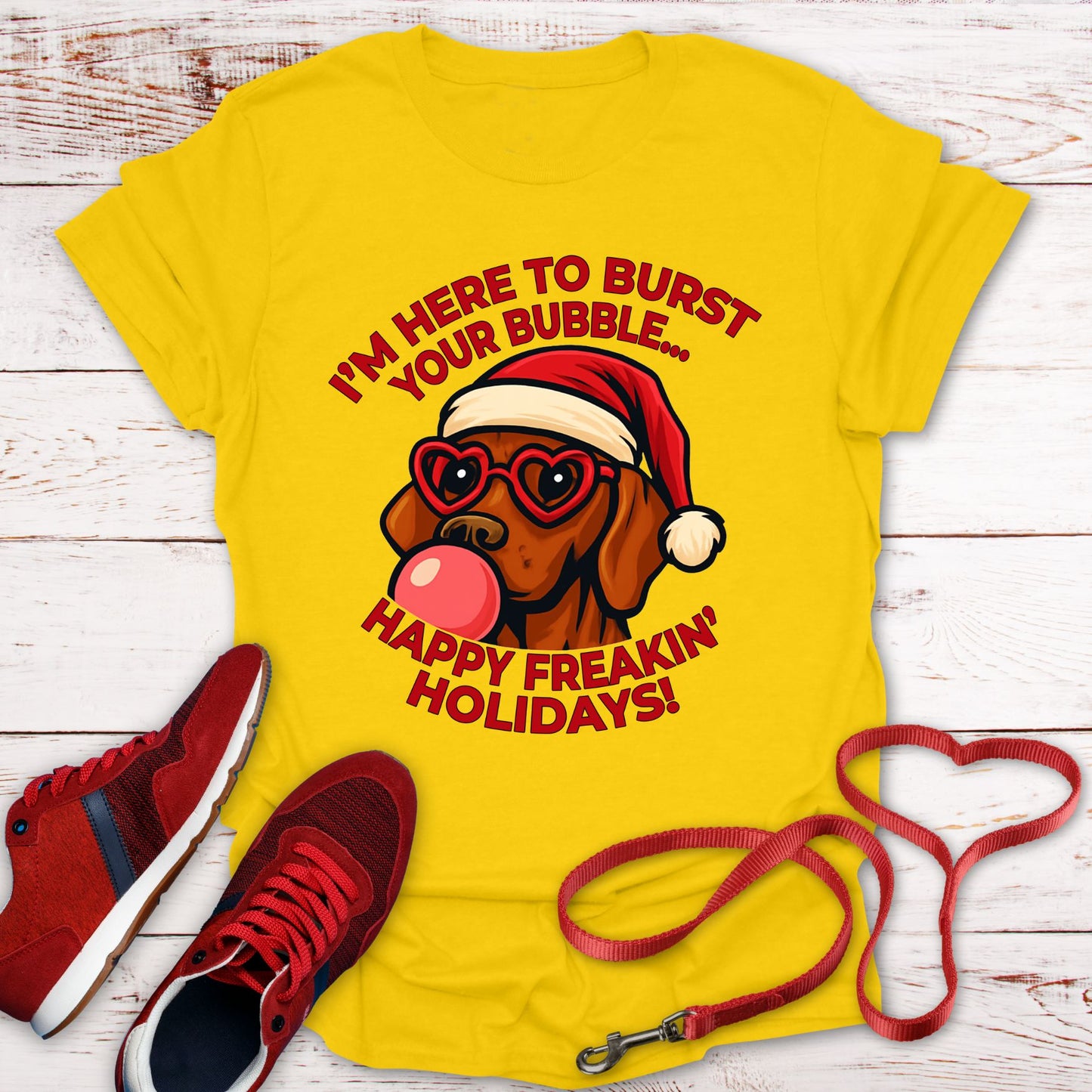 This Vizsla Bursts Your Holiday Bubble
